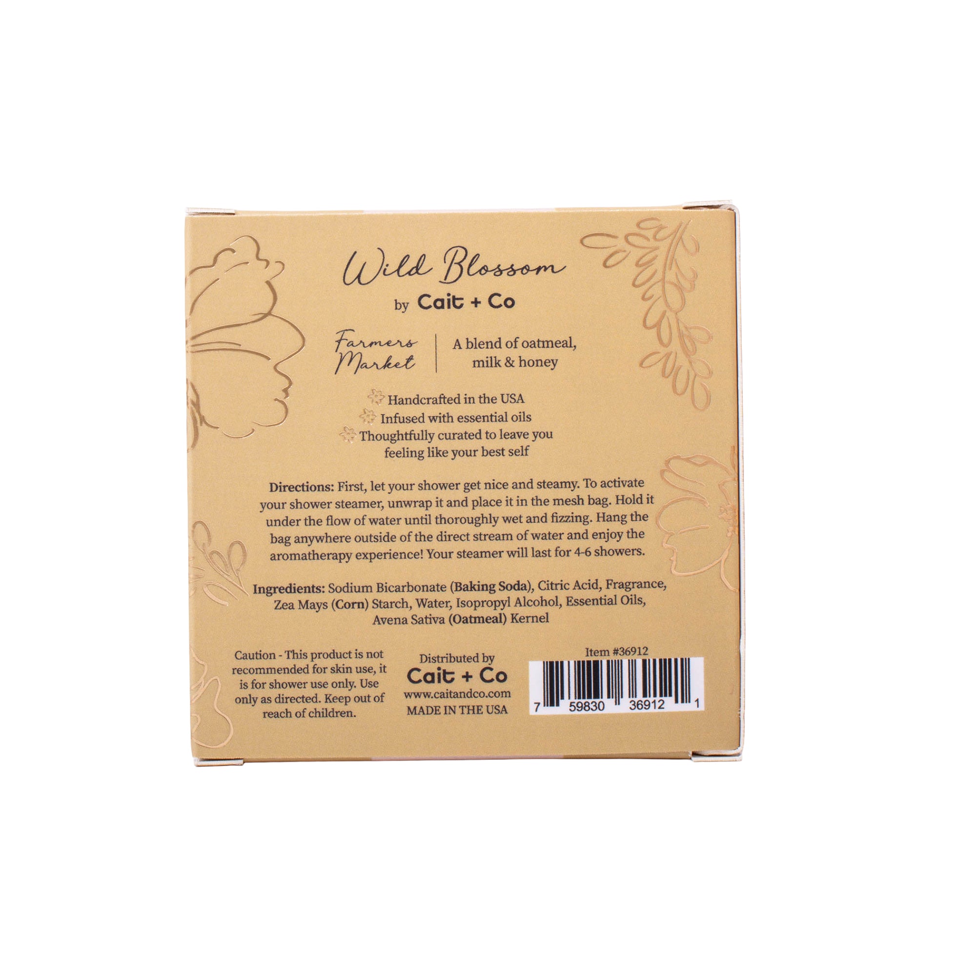 Wild Blossom Shower Steamer - Oatmeal/ Milk & Honey