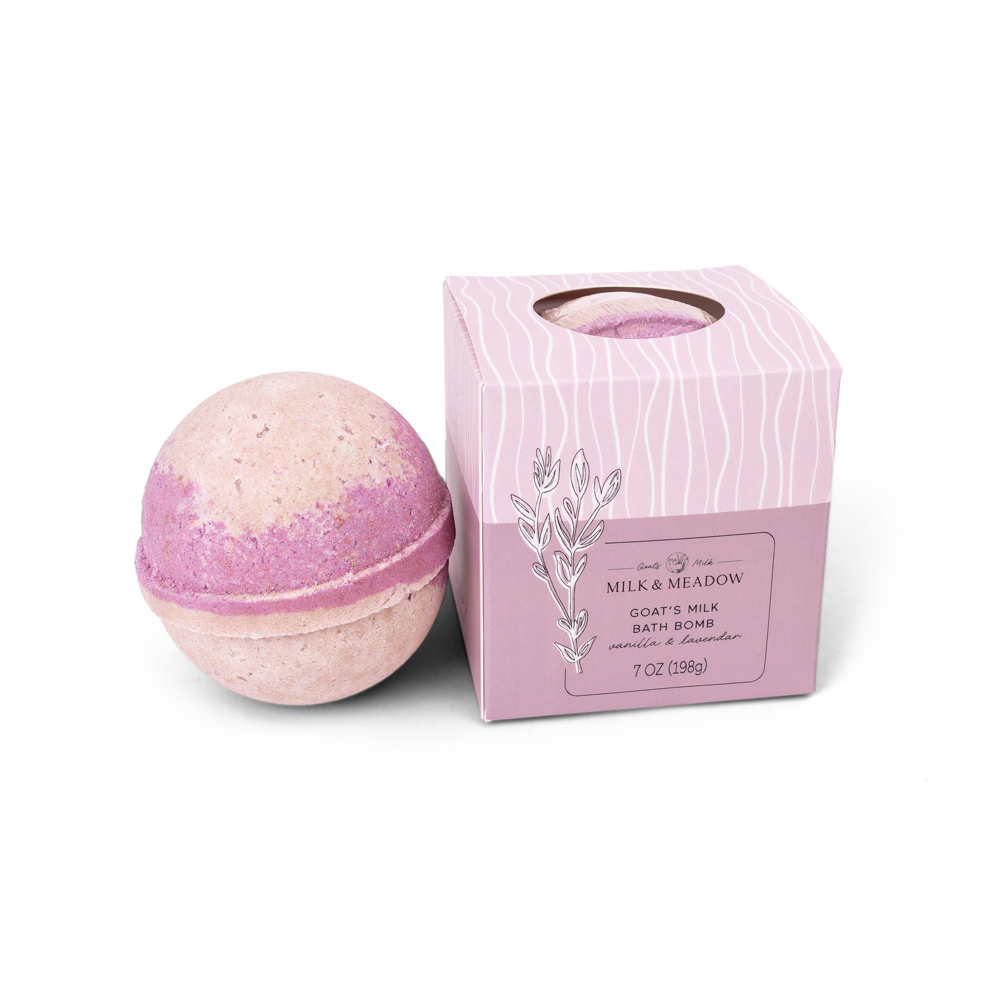 Milk & Meadow Bath Bomb: Vanilla & Lavender