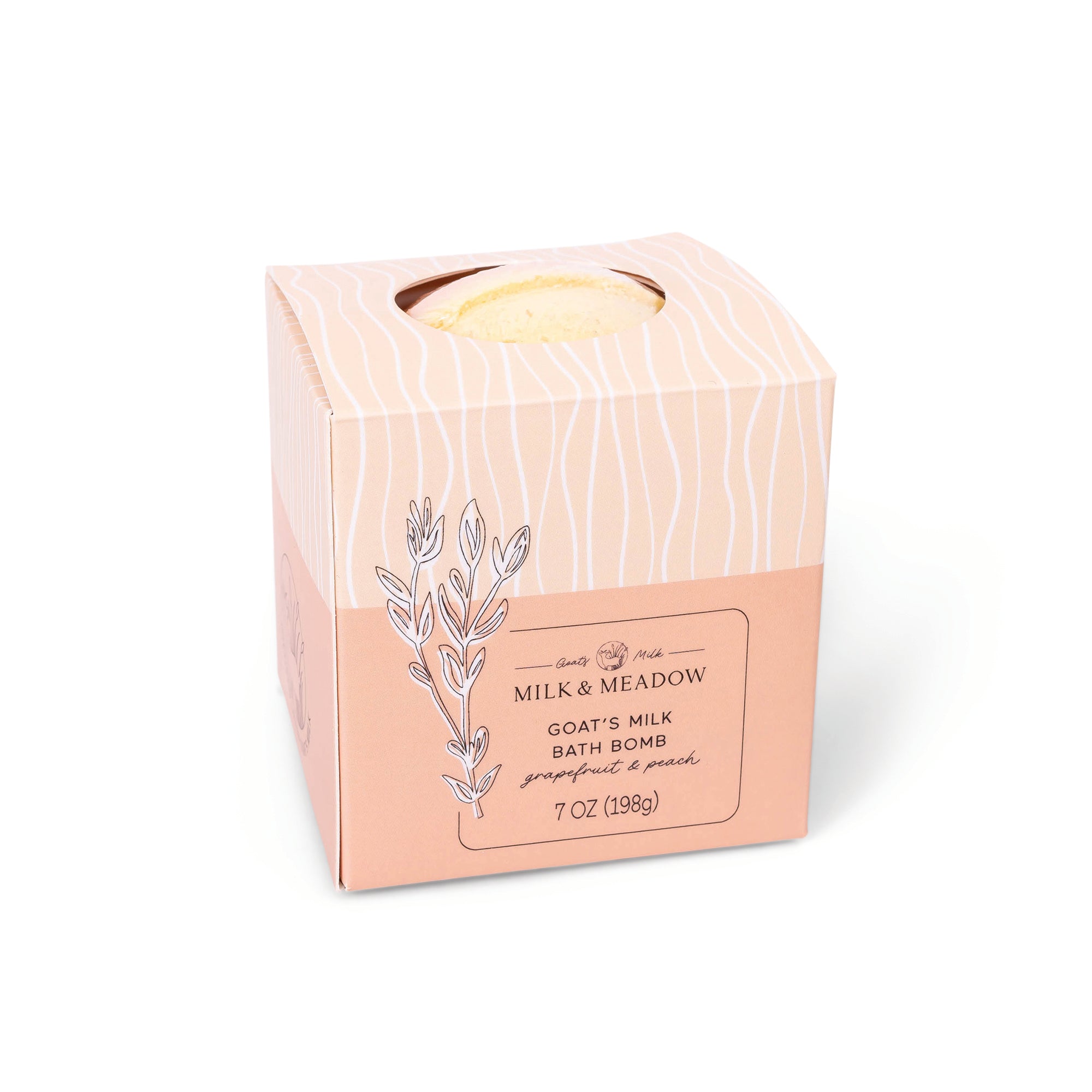 Milk & Meadow Bath Bomb: Grapefruit & Peach