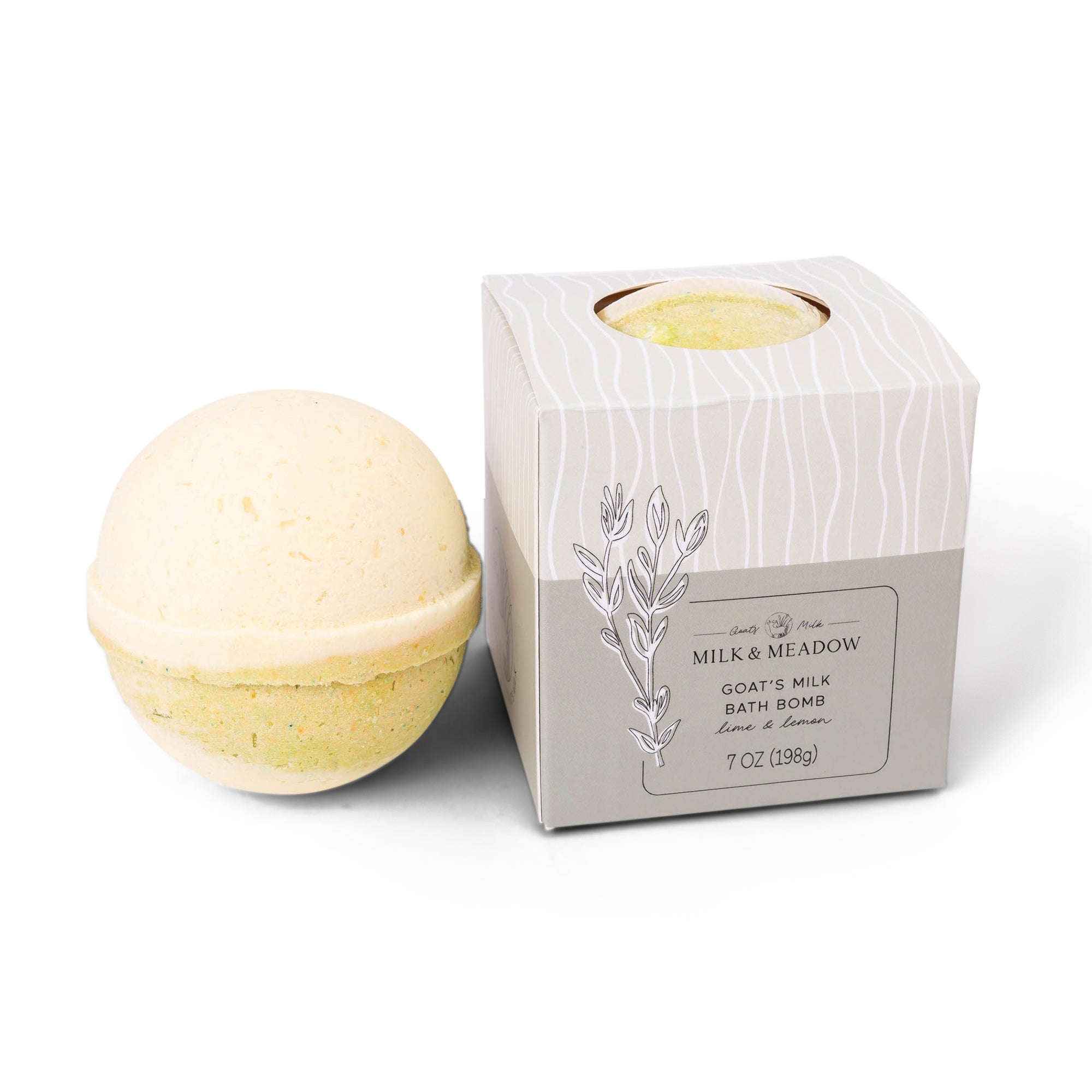 Milk & Meadow Bath Bomb: Lime & Lemon