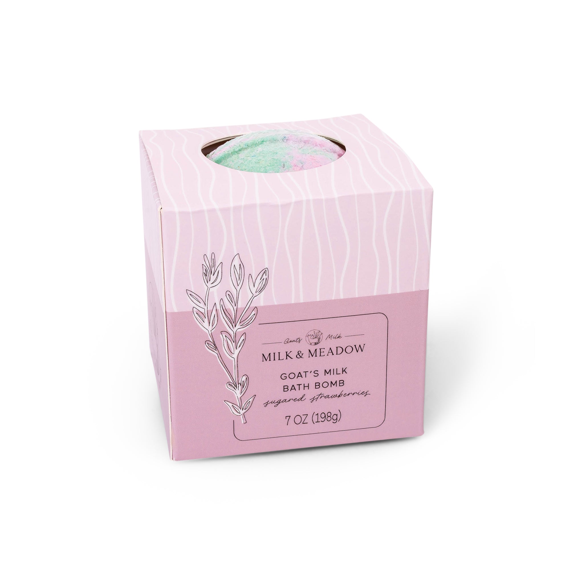 Milk & Meadow Bath Bomb: Sugared Strawberries