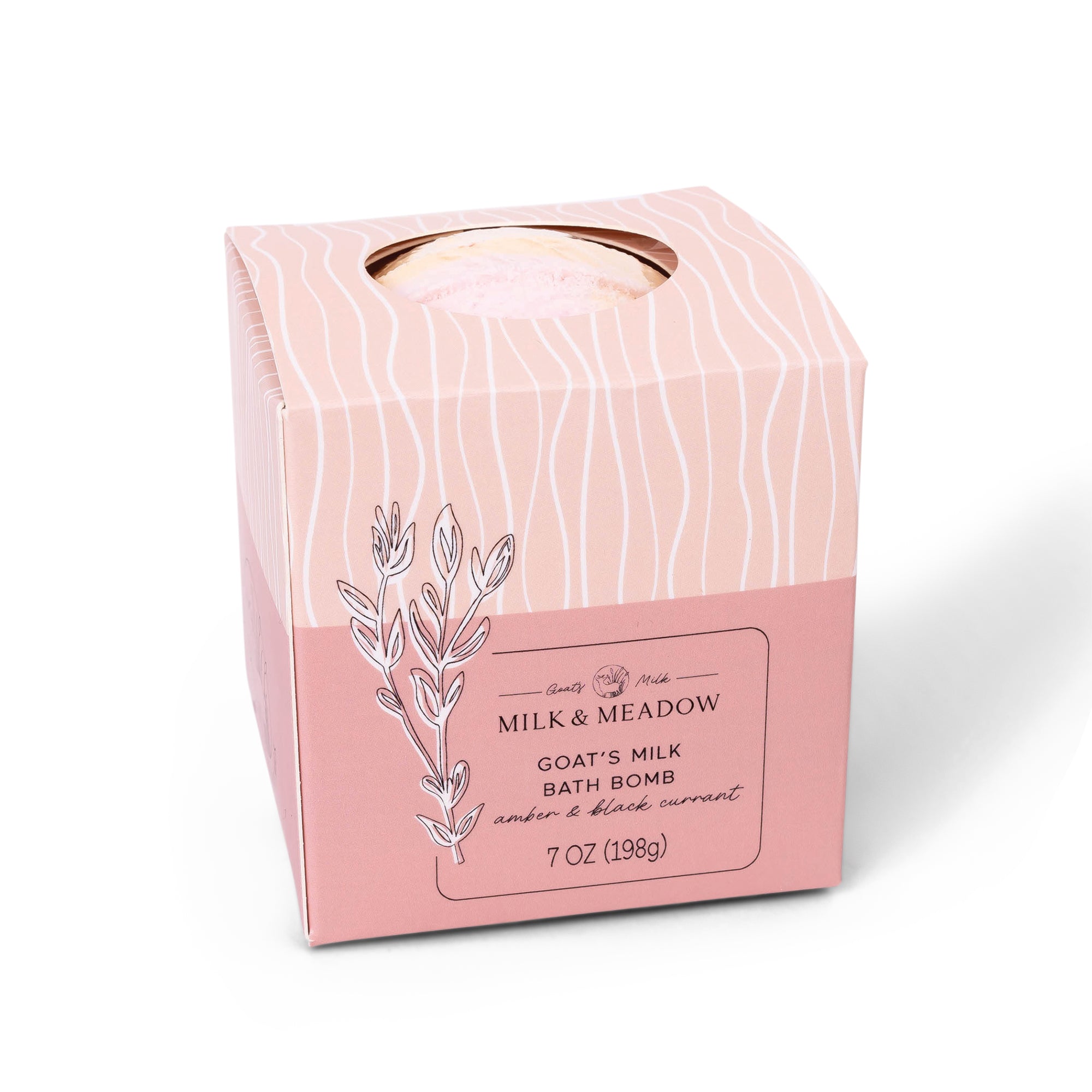 Milk & Meadow Bath Bomb: Amber & Black Currant