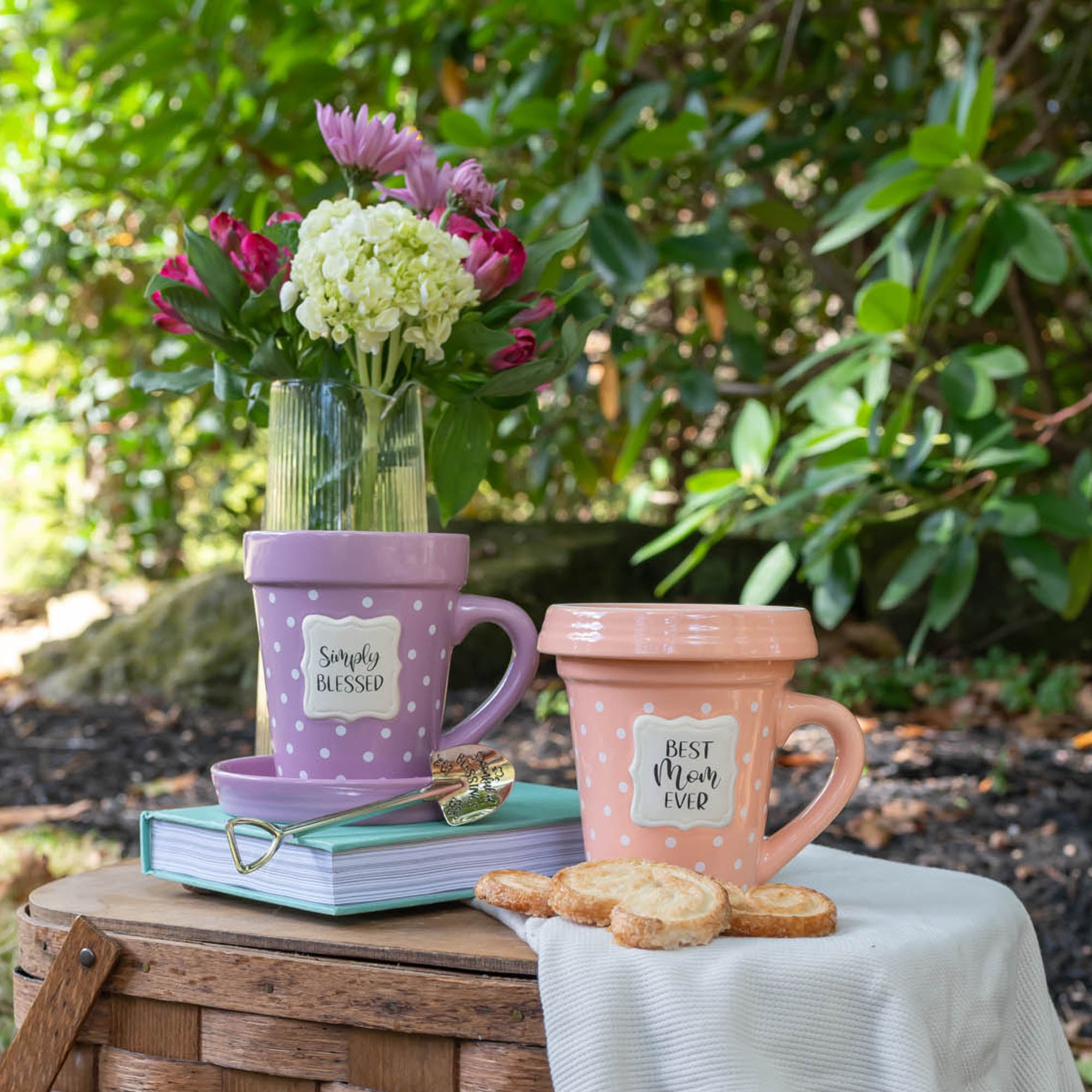 Flower Pot Mug: Simply Blessed