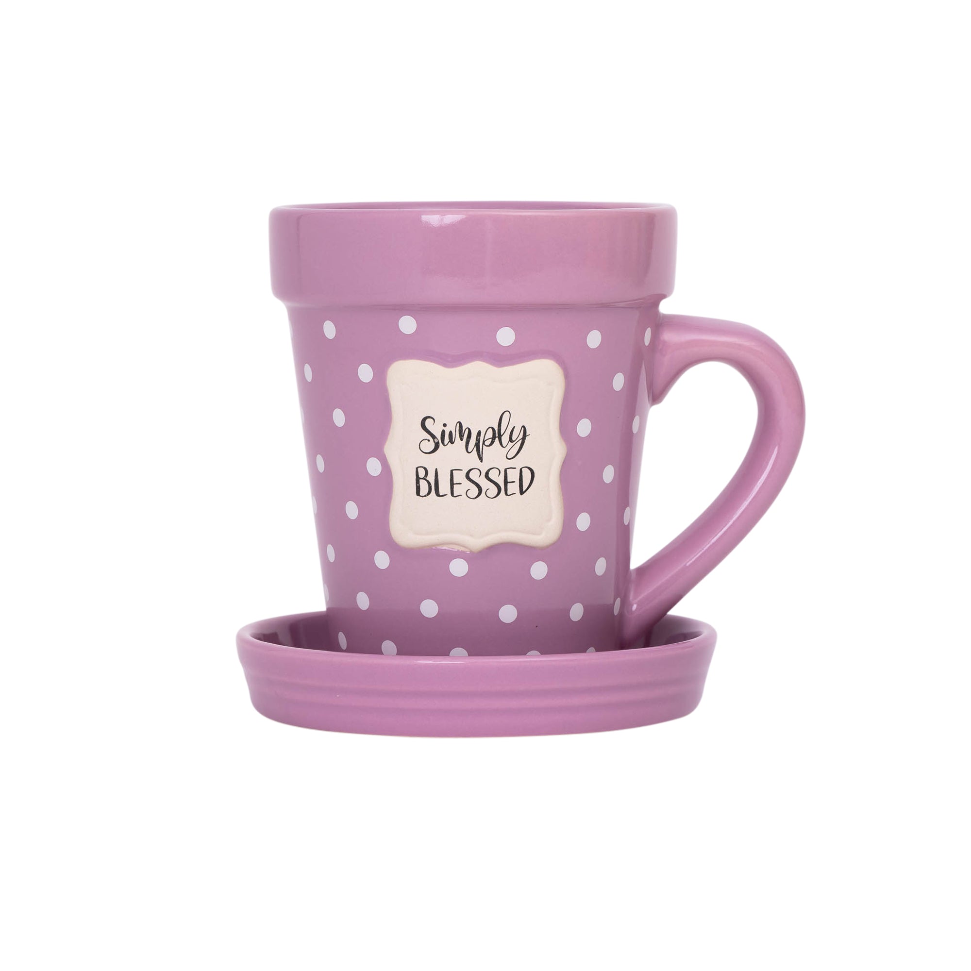 Flower Pot Mug: Simply Blessed