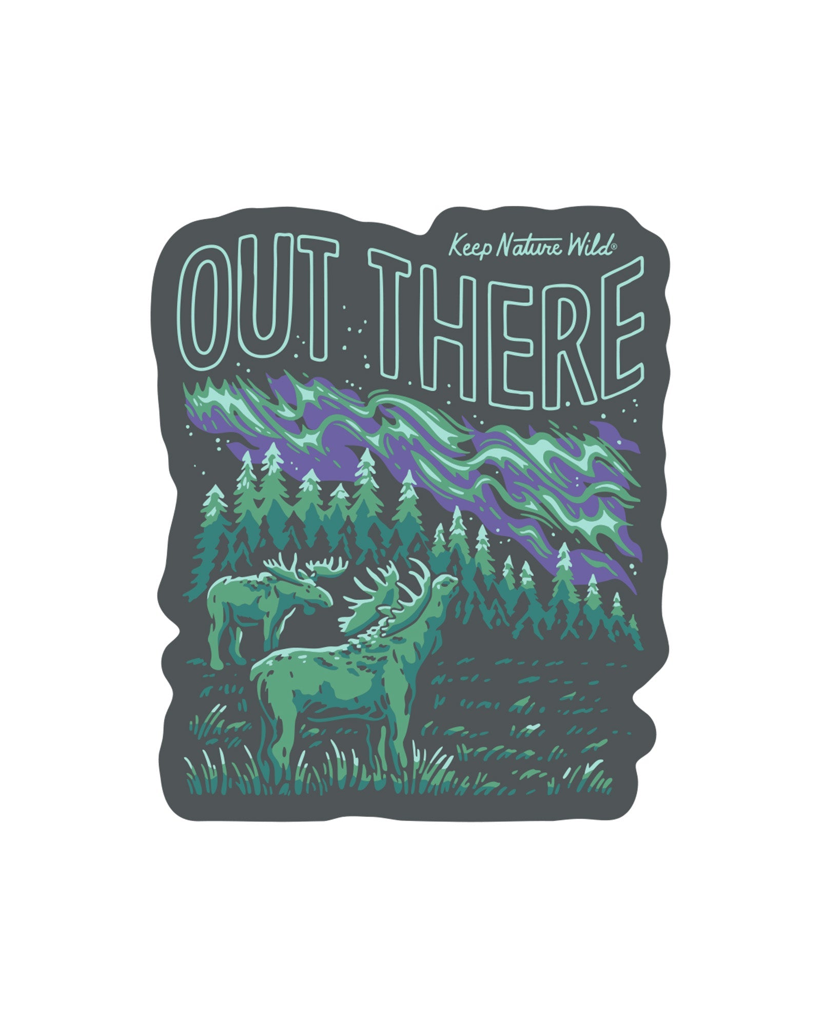 Out There Moose | Sticker
