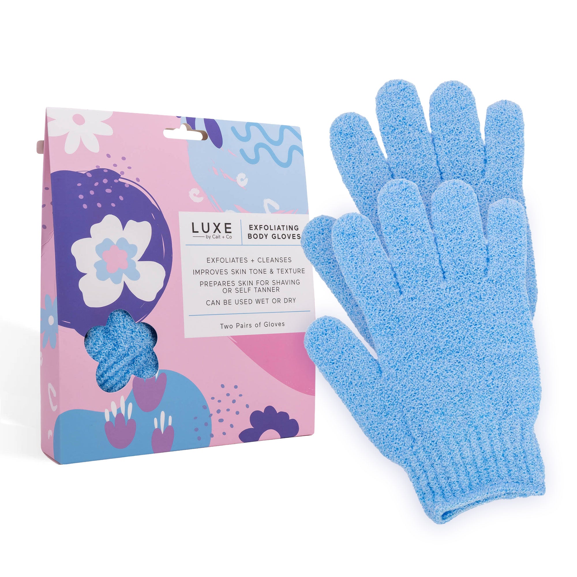 Exfoliating Body Gloves - Blue