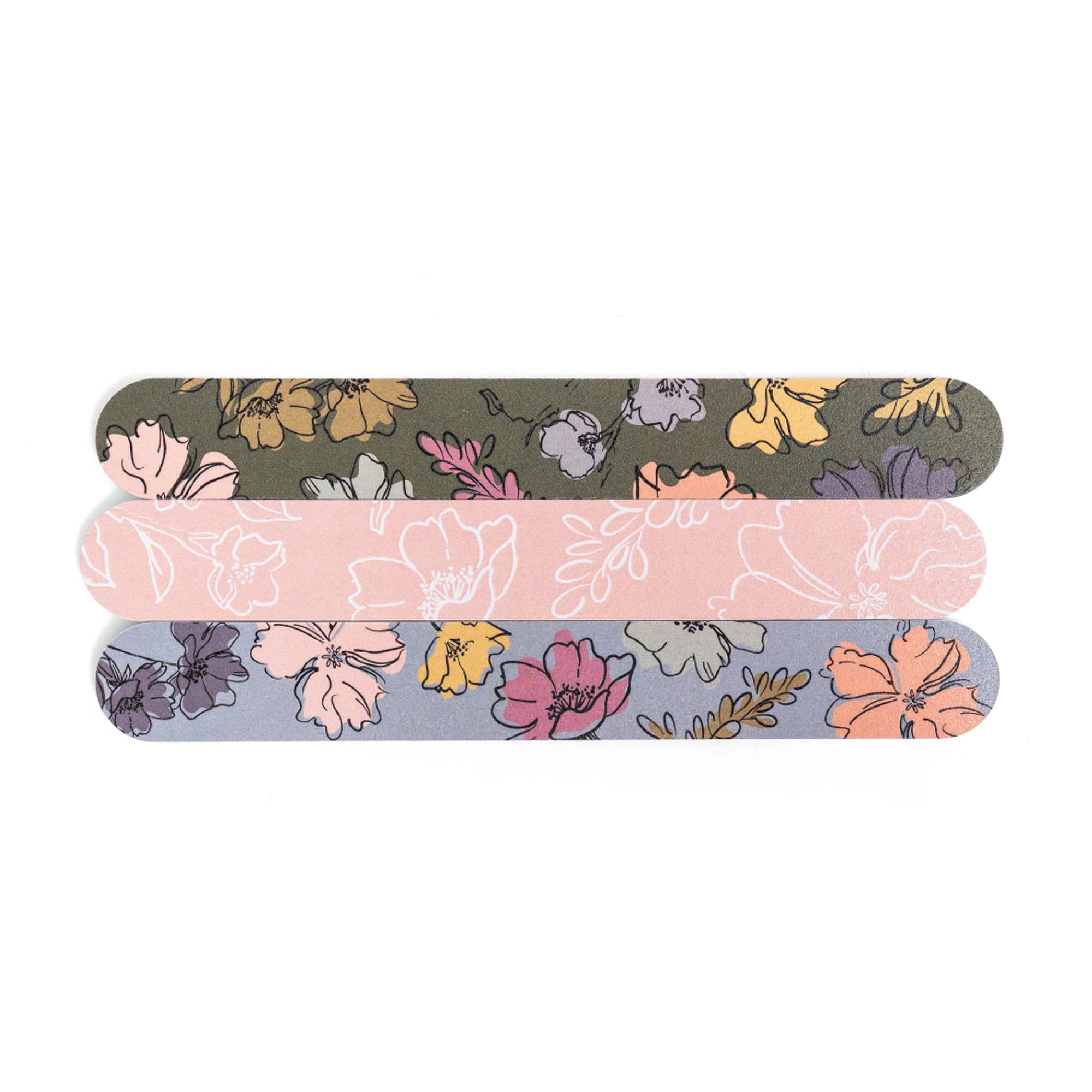 Emery Board Set: Wild Blossom Blue/Olive