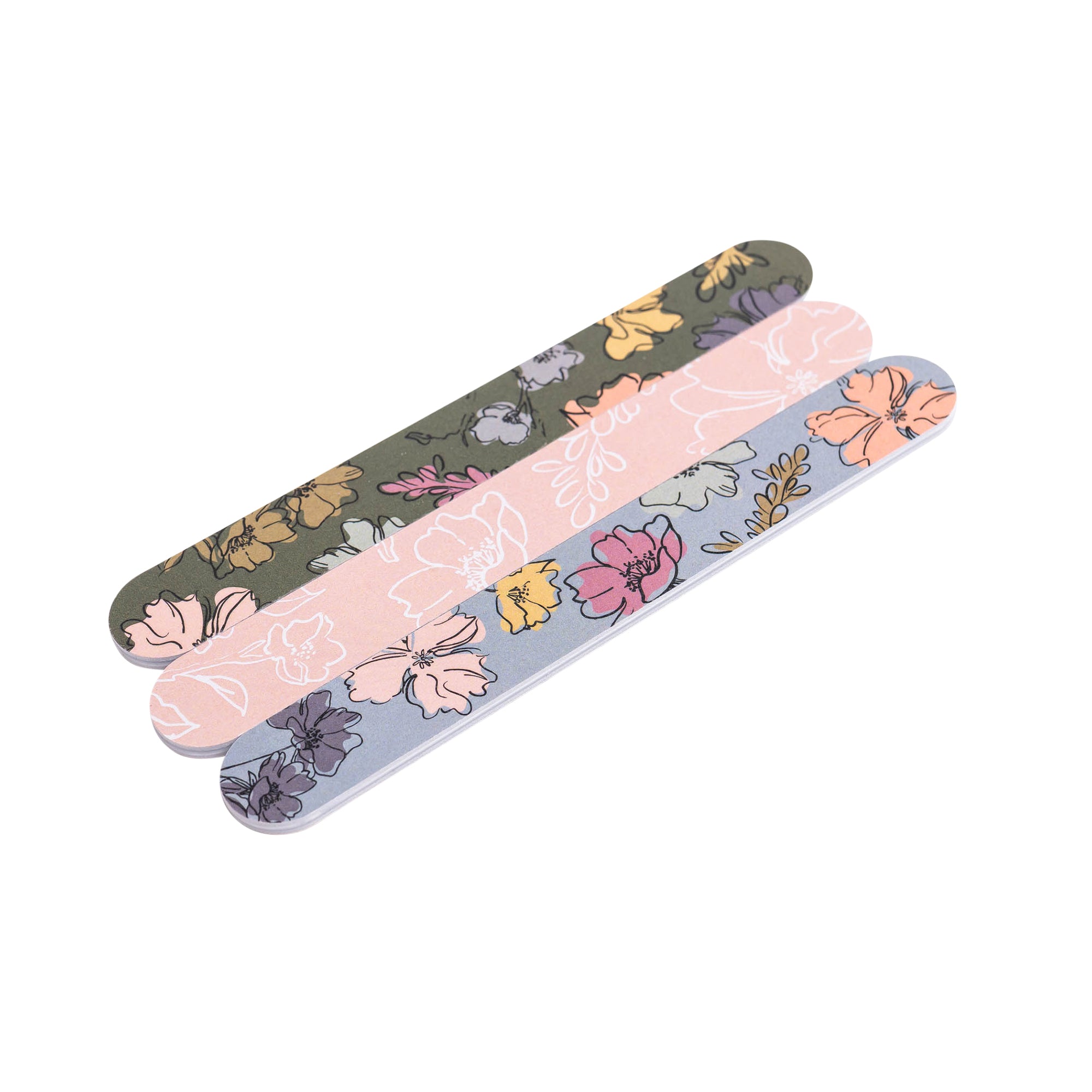 Emery Board Set: Wild Blossom Blue/Olive