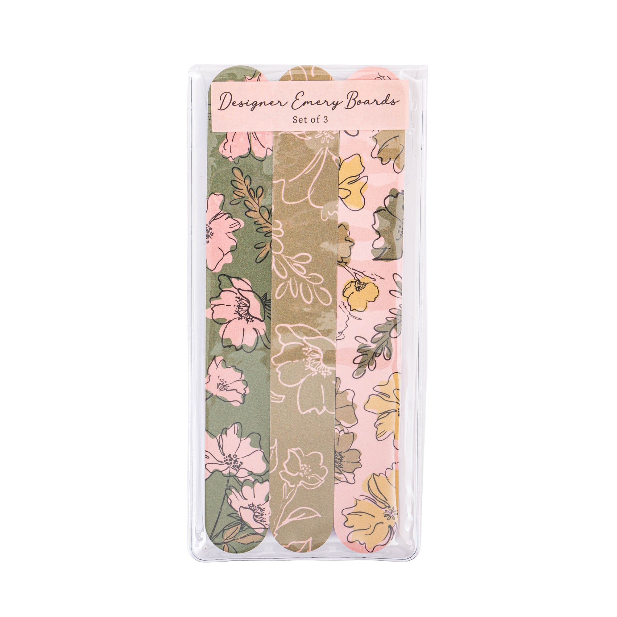 Emery Board Set: Wild Blossom Olive/Pink