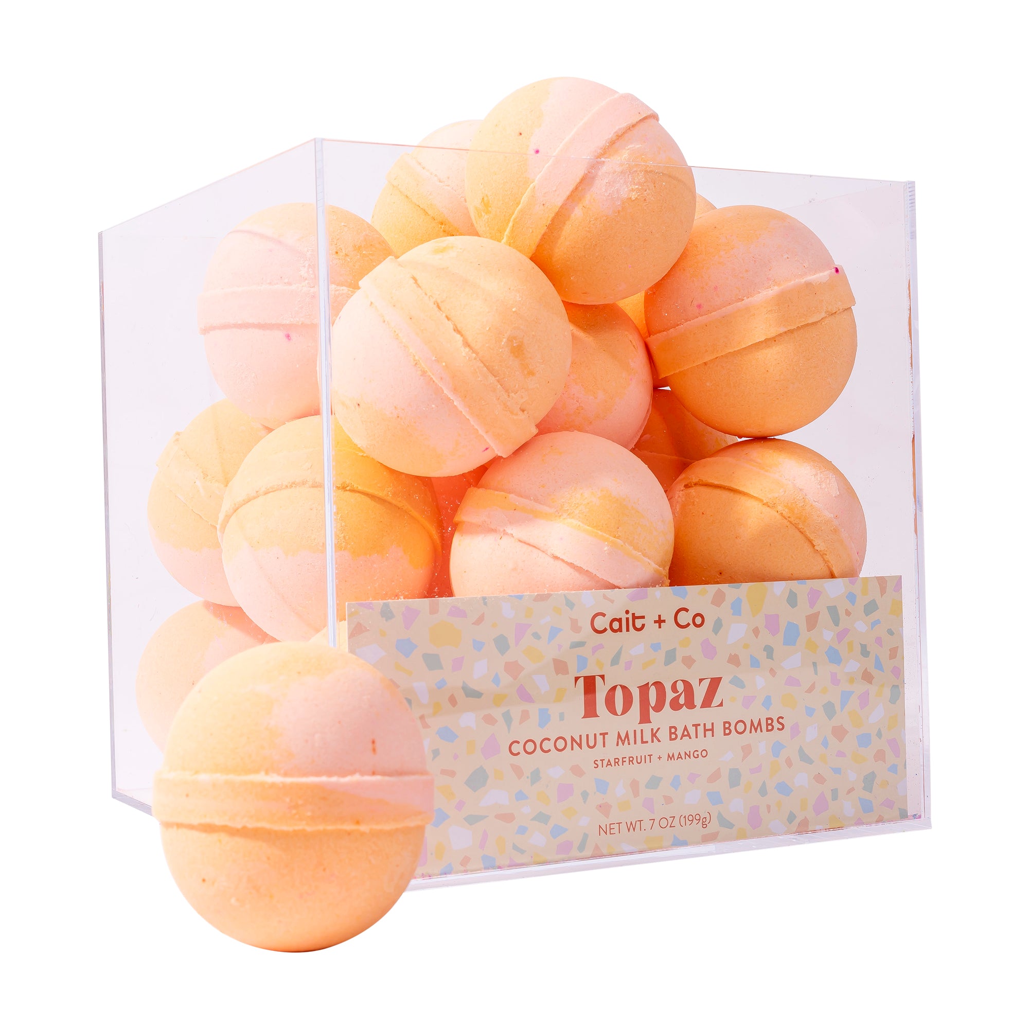 Topaz - Bath Bomb Acrylic Display Cube