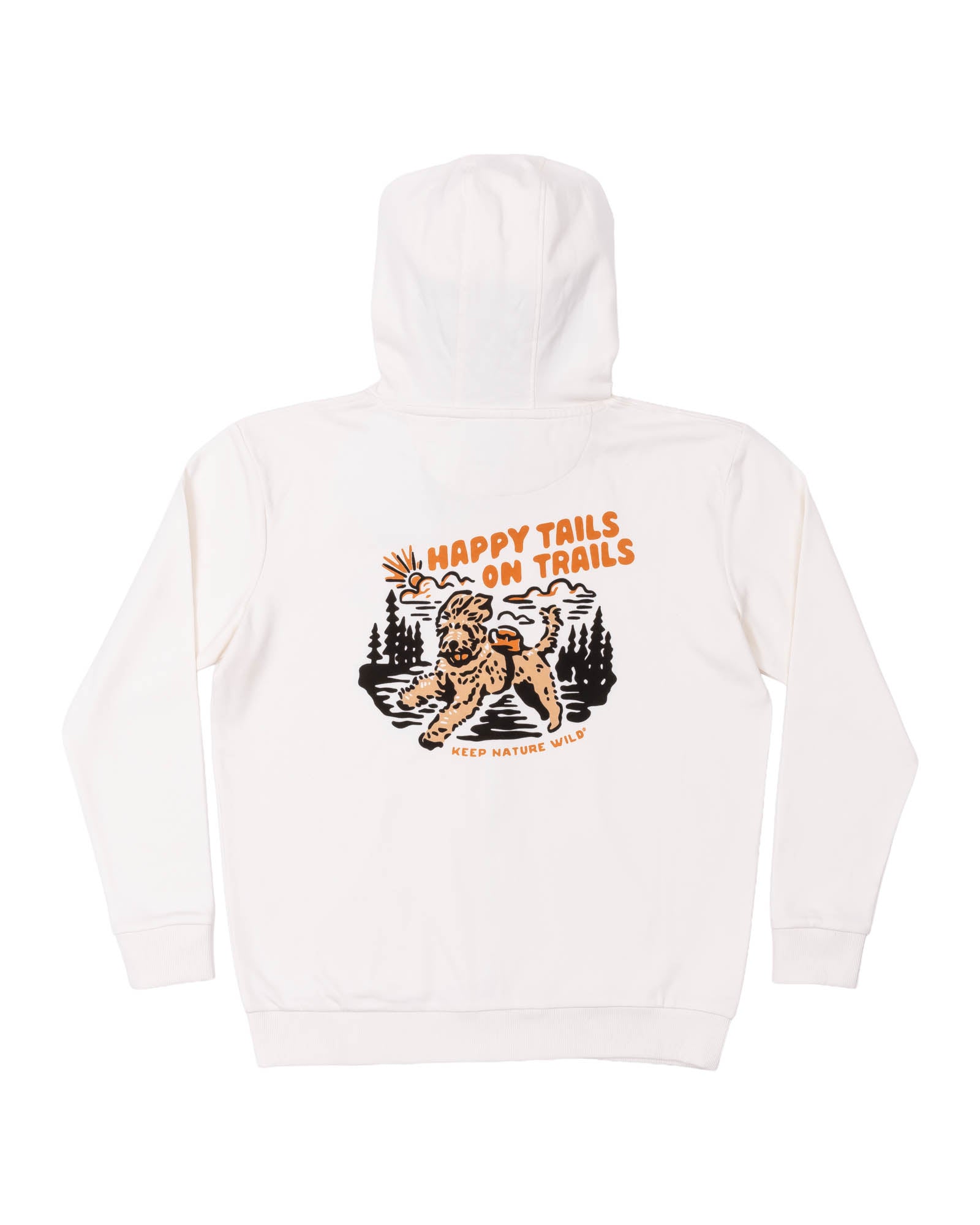 Happy Tails On Trails Zip-Up Hoodie | Natural