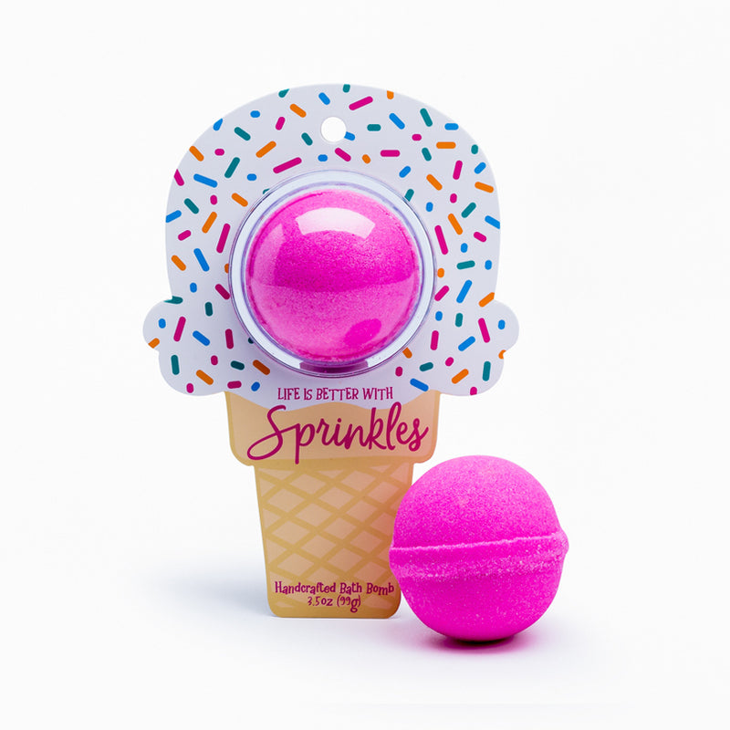 Life is Better with Sprinkles Ice Cream Bath Bomb Clamshell