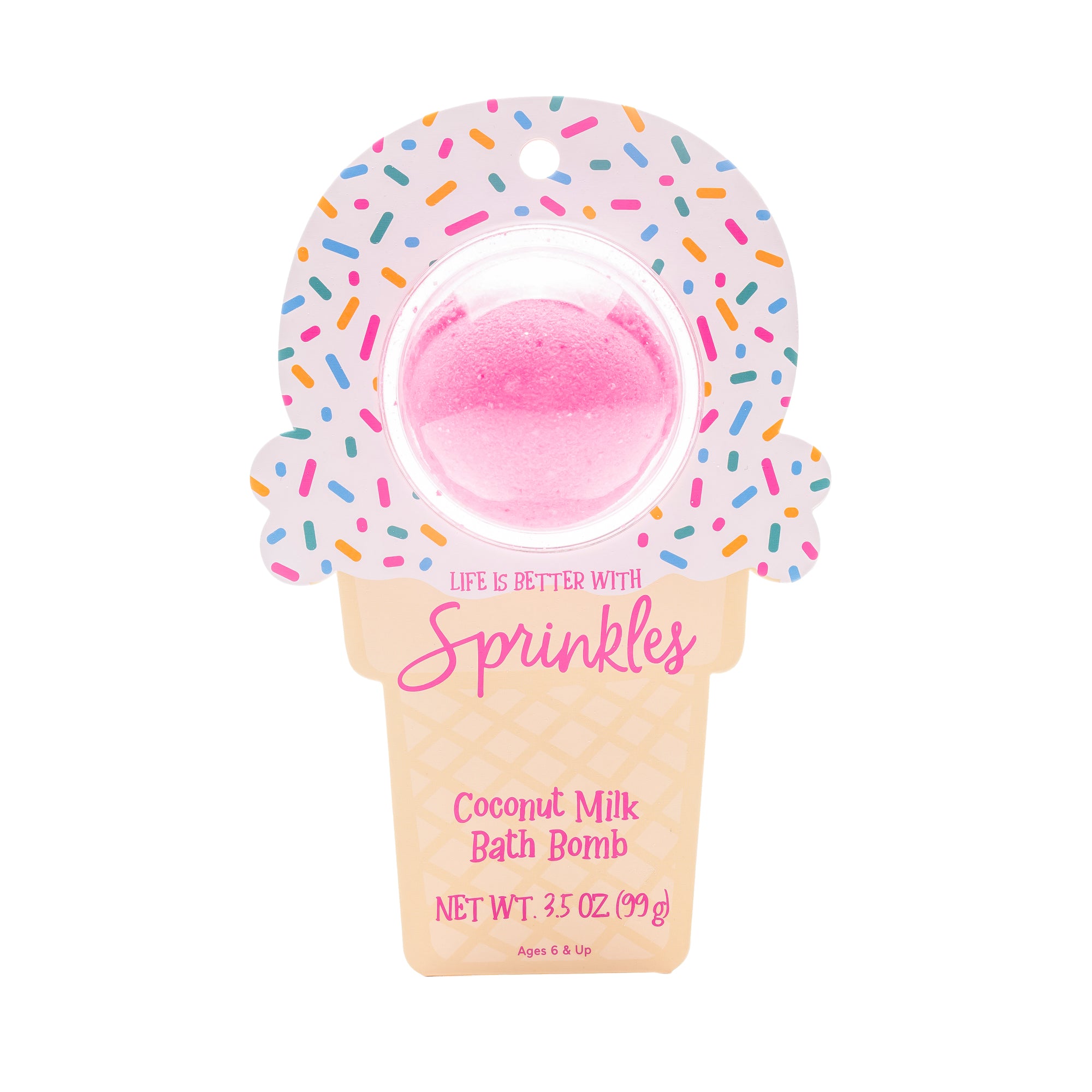 Life is Better with Sprinkles Ice Cream Bath Bomb Clamshell