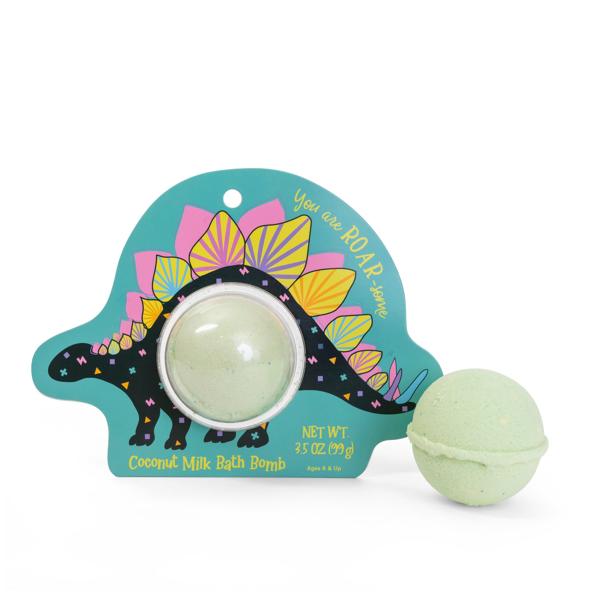 Stegosaurus Dinosaur Bath Bomb Clamshell