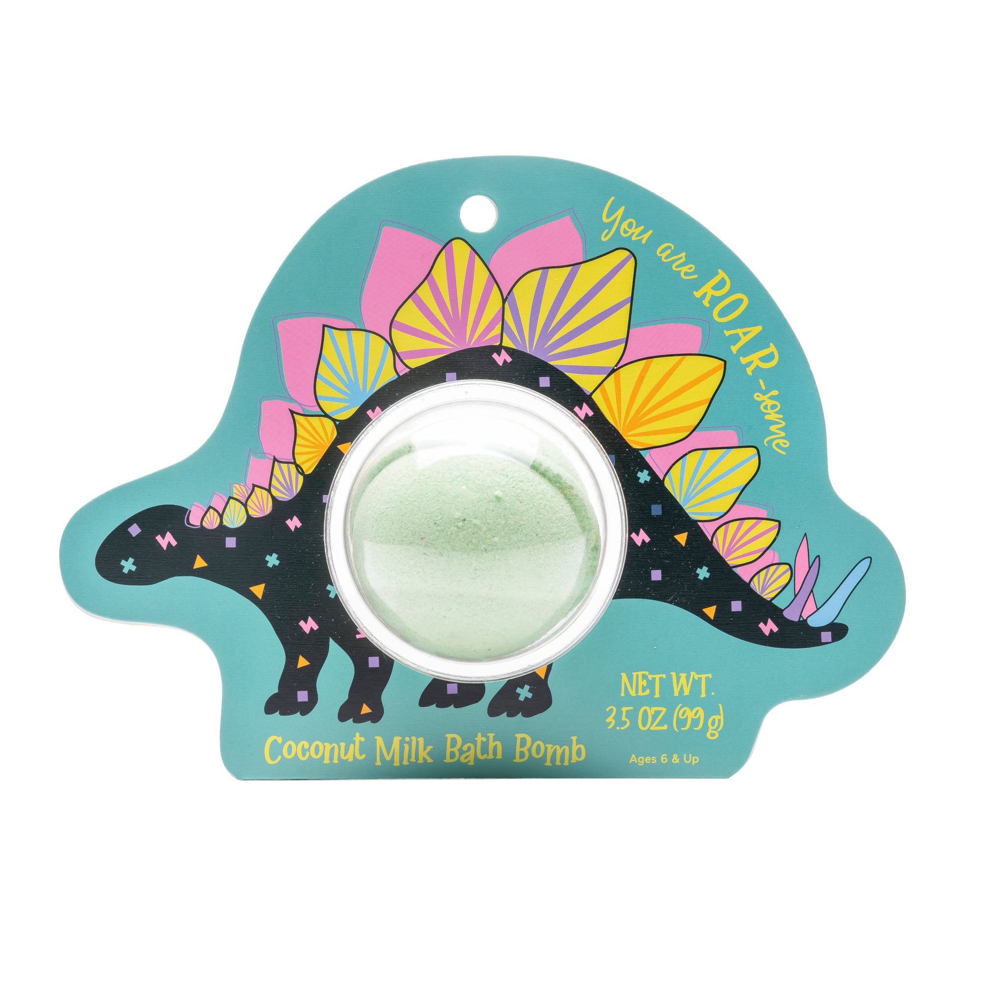 Stegosaurus Dinosaur Bath Bomb Clamshell