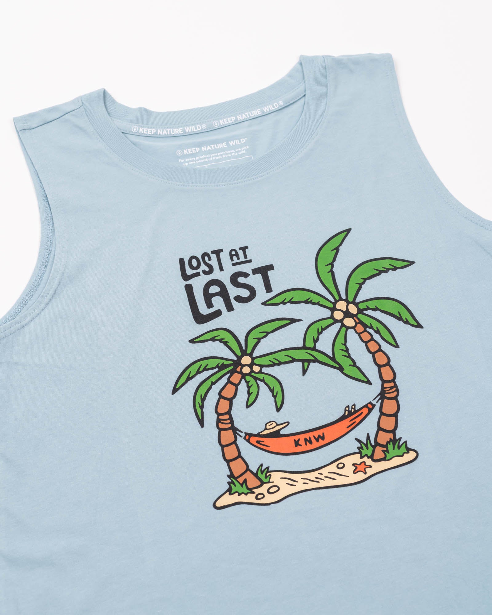 Lost at Last Palms Women's Muscle Tank | Morning Mist