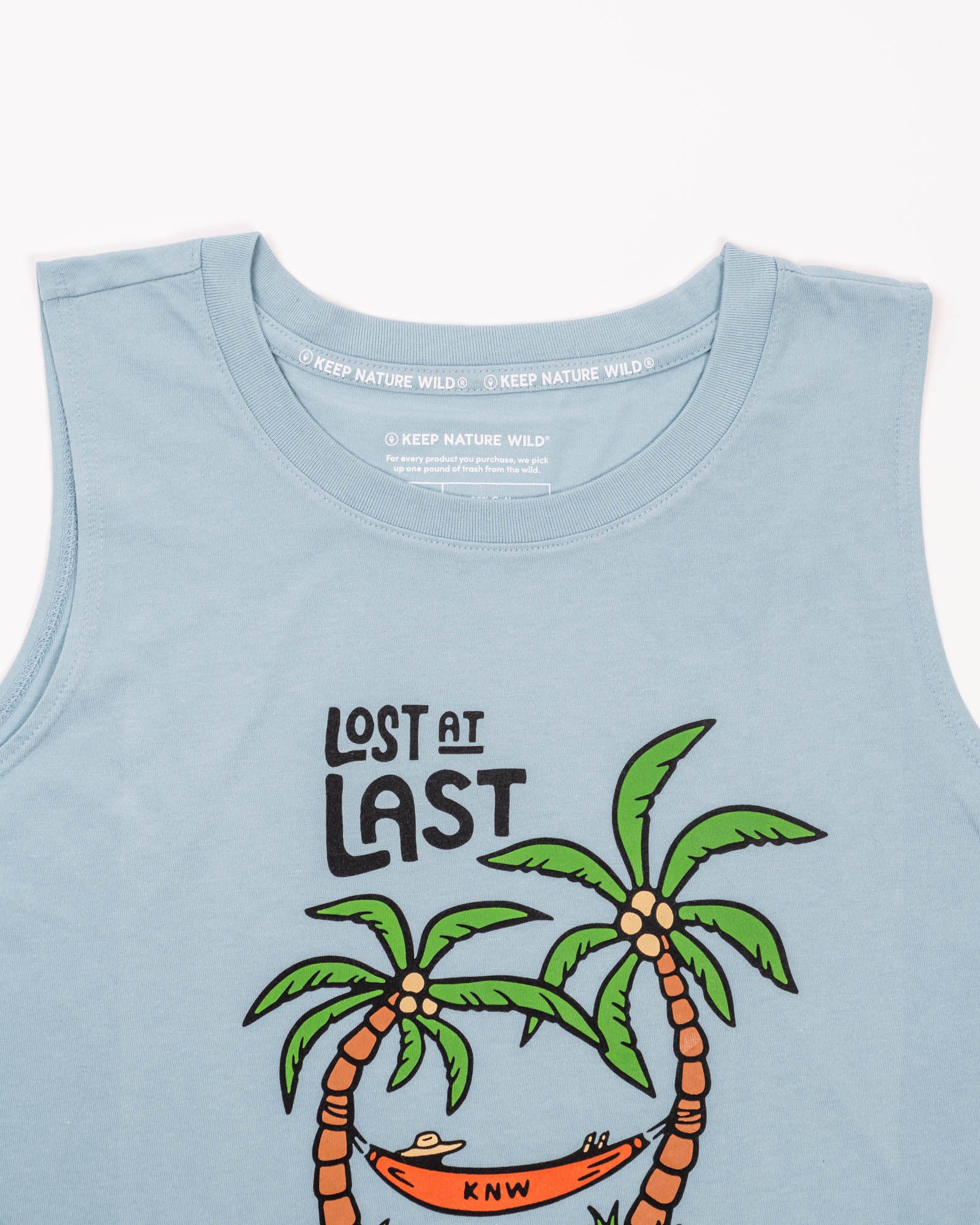 Lost at Last Palms Women's Muscle Tank | Morning Mist