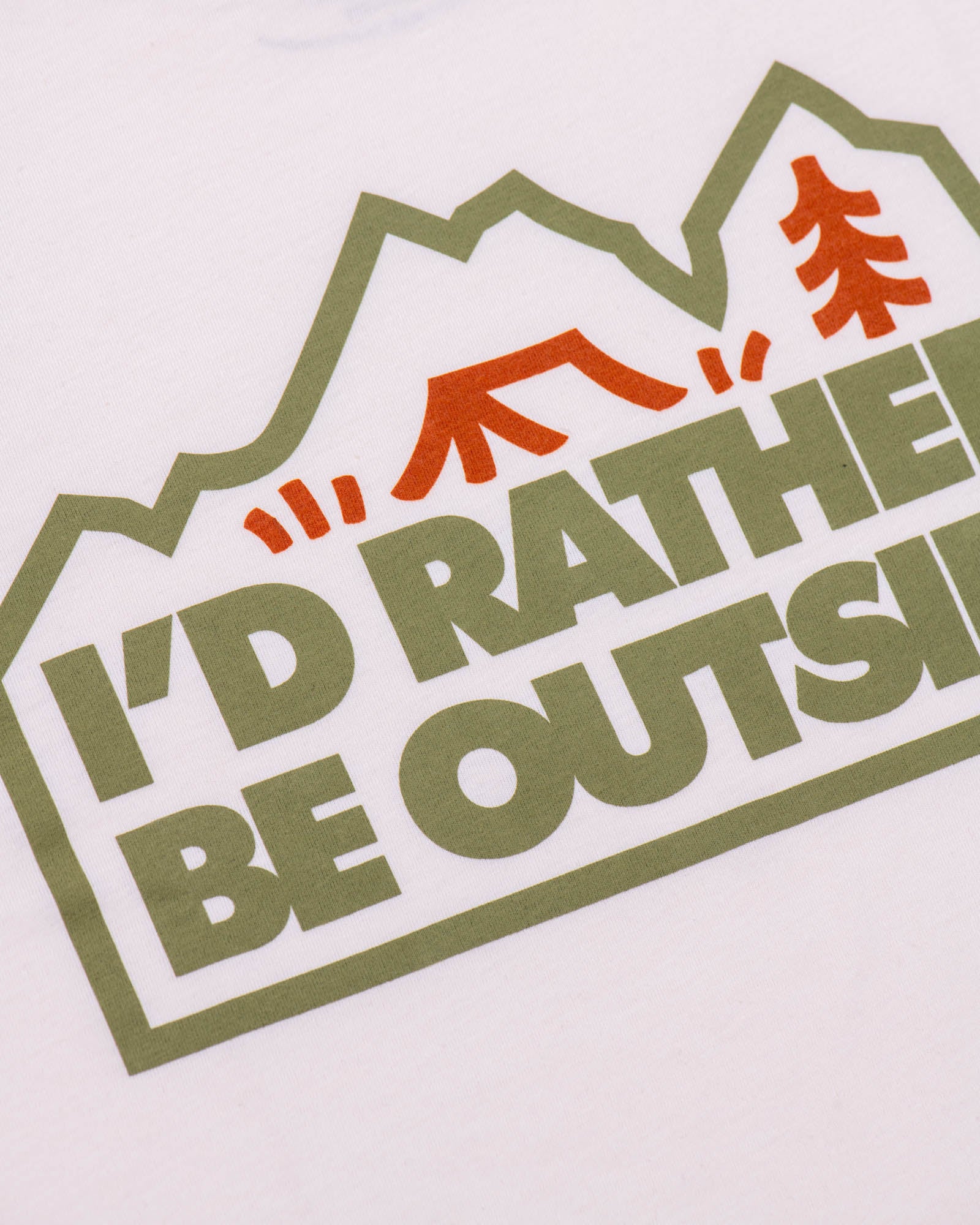 I'd Rather Be Outside Forest Unisex Tee | Natural