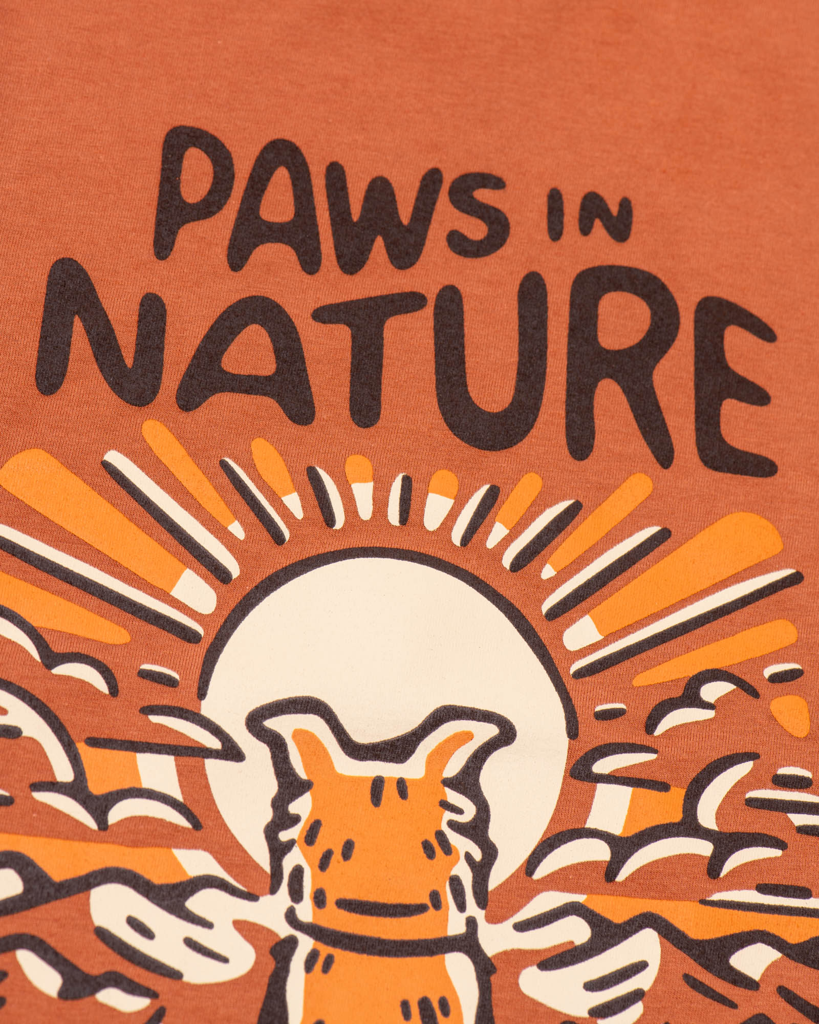 Dog Paws in Nature Unisex Tee | Redwood