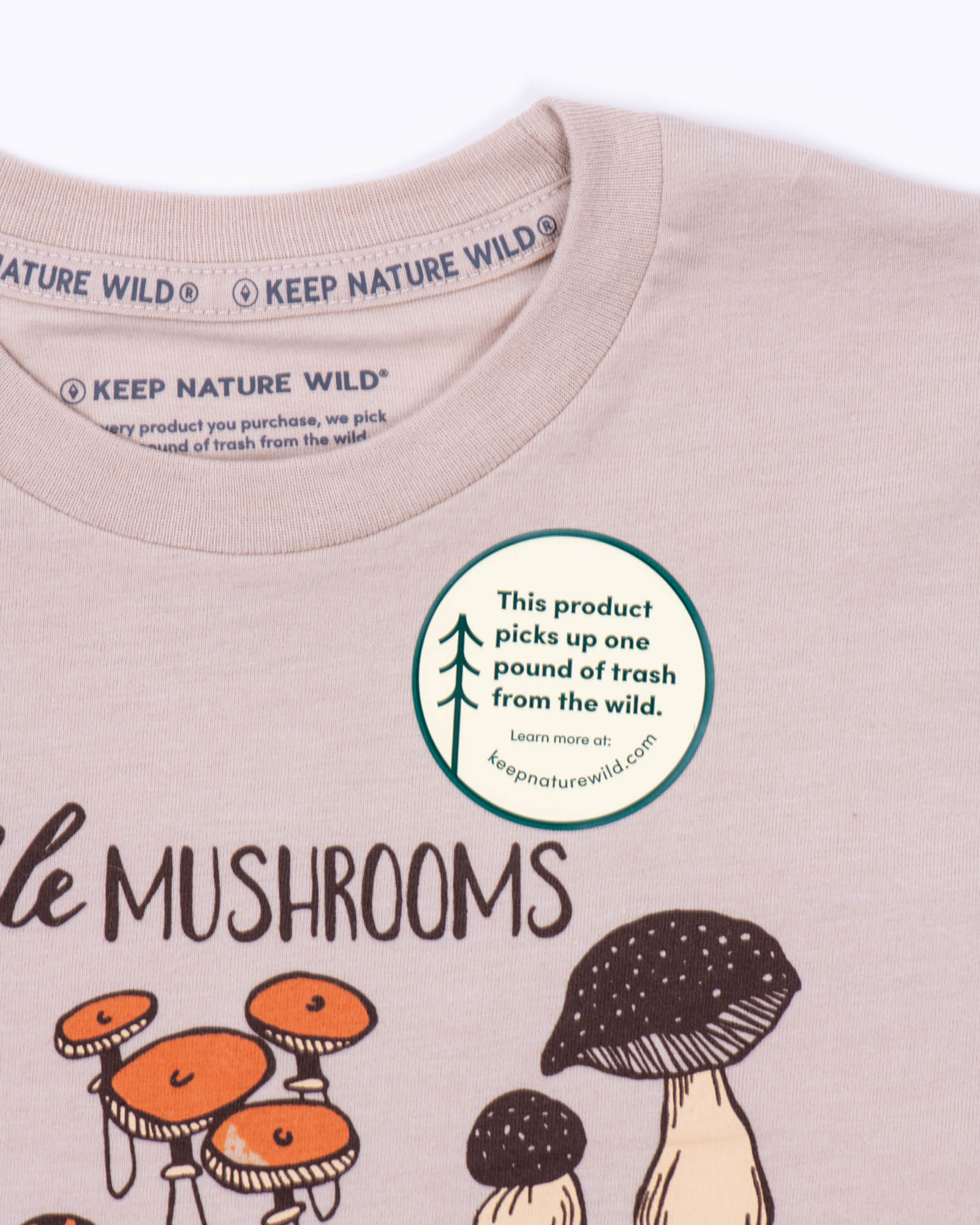 Edible Mushrooms Unisex Tee | Heather Tan