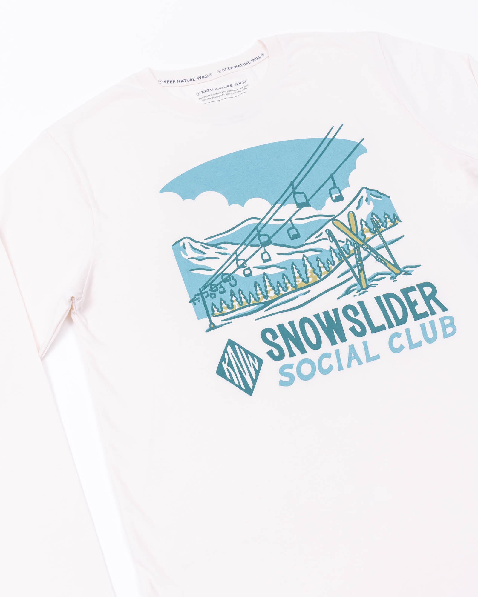 Snowslider Social Club Unisex Long Sleeve Shirt | Natural
