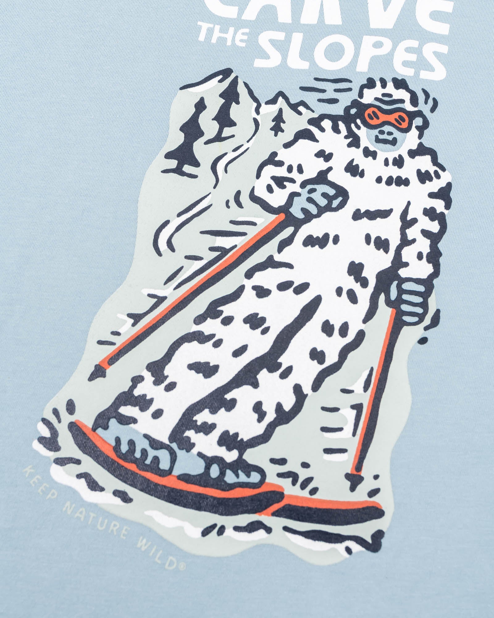 Skiing Sasquatch Unisex Long Sleeve Shirt | Morning Mist