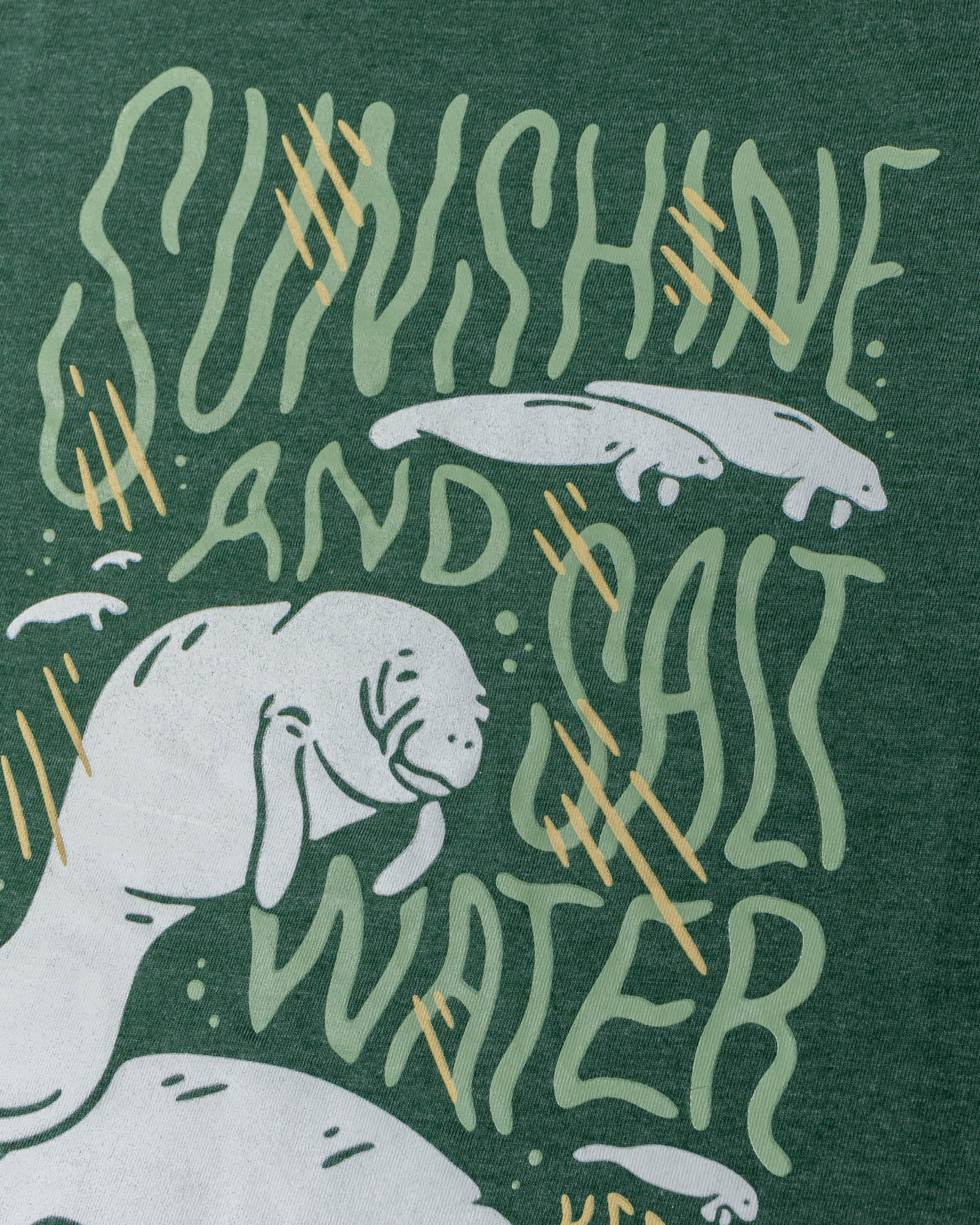 Manatees Motto Unisex Tee | Heather Forest