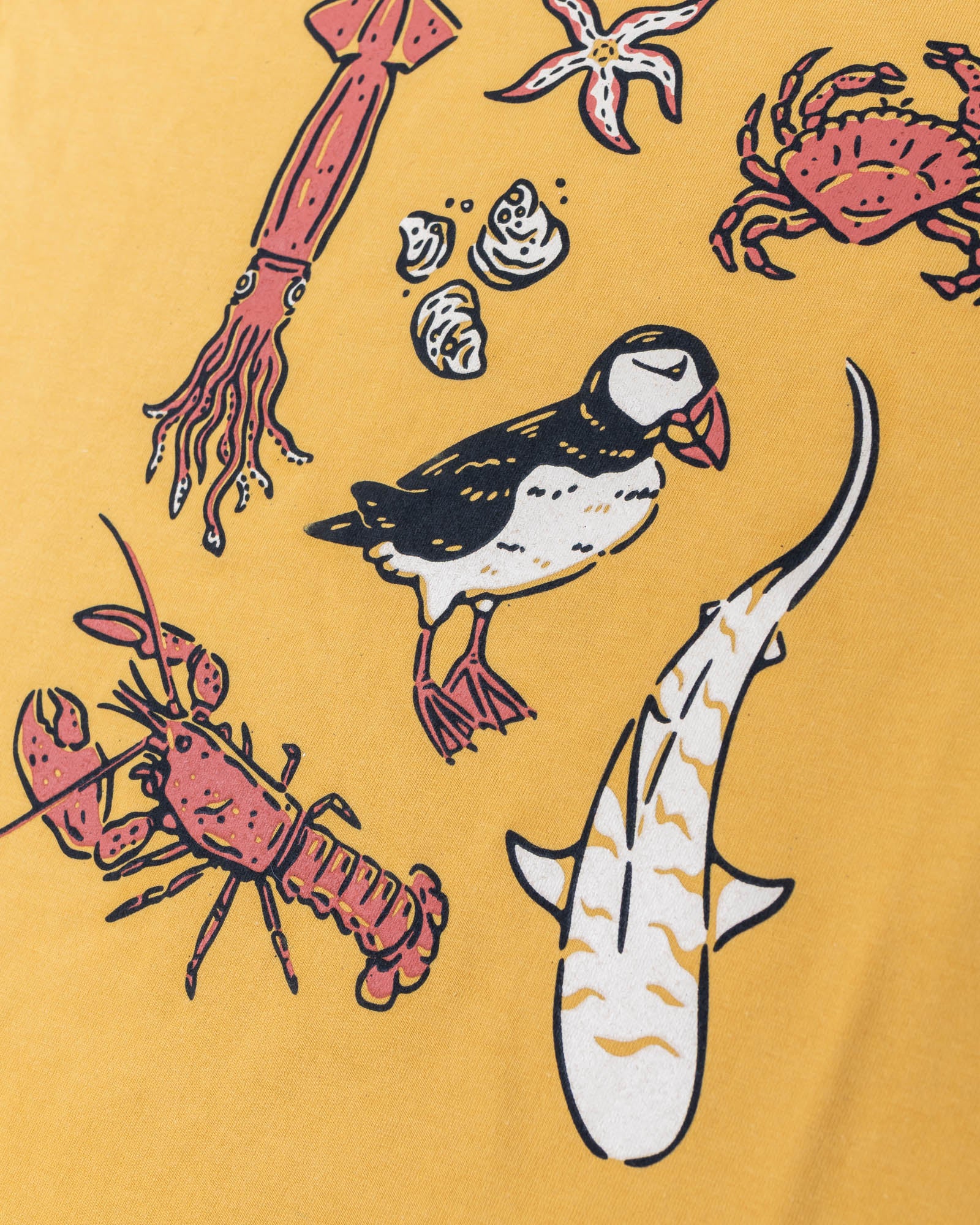 Nature Study East Coast Unisex Tee | Mustard