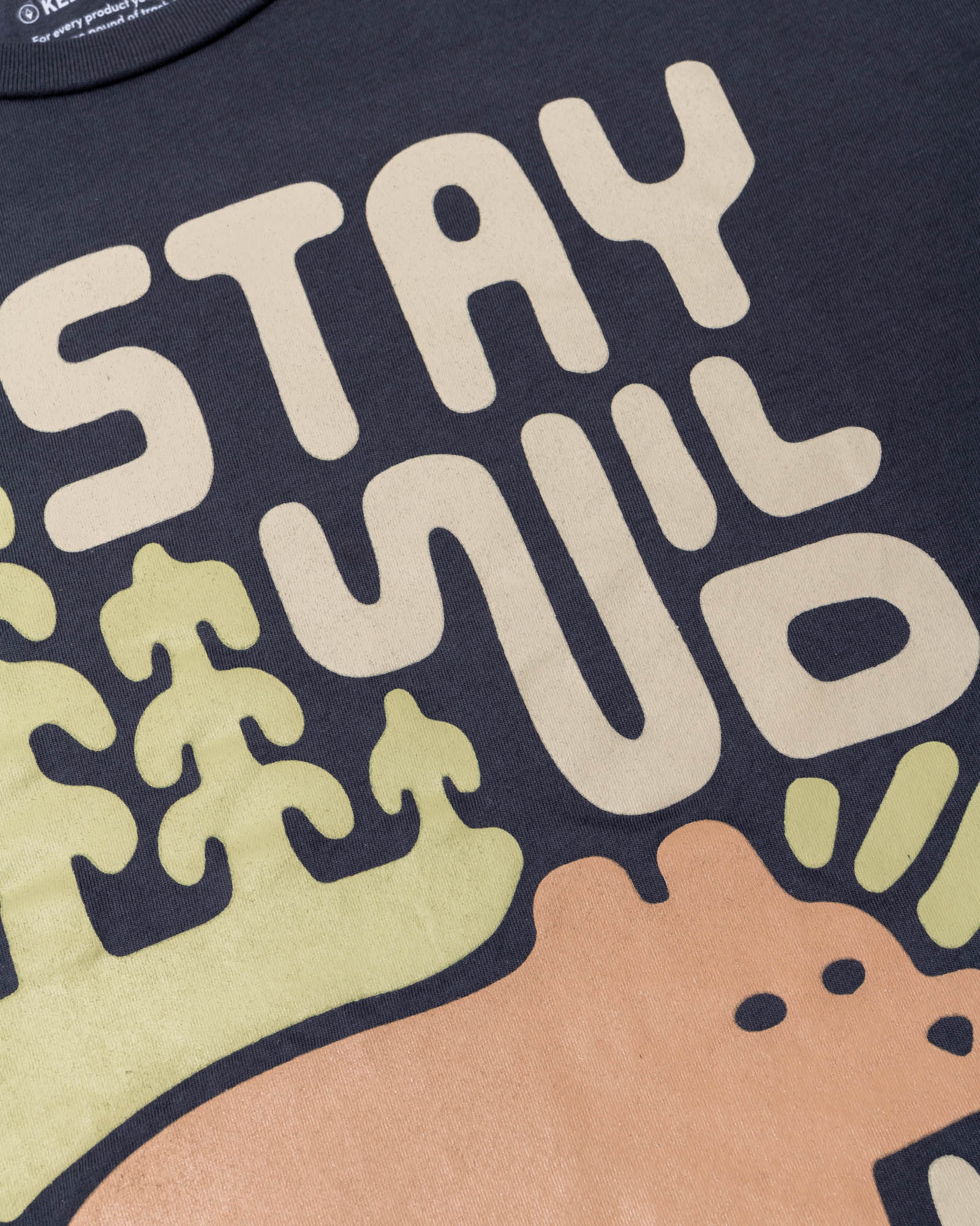 Stay Wild Grizzly Unisex Tee | Coal