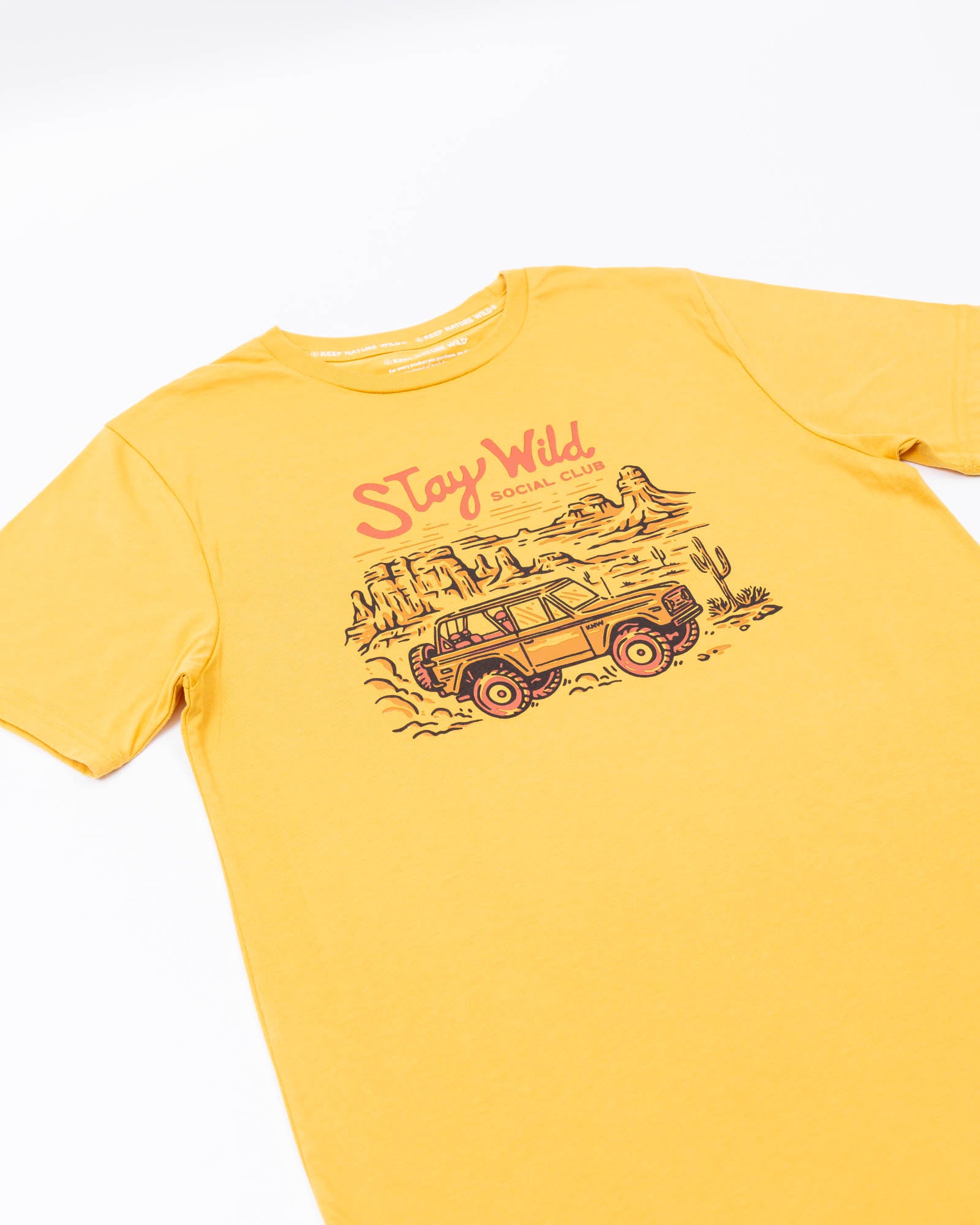 Stay Wild Social Club Unisex Tee | Mustard
