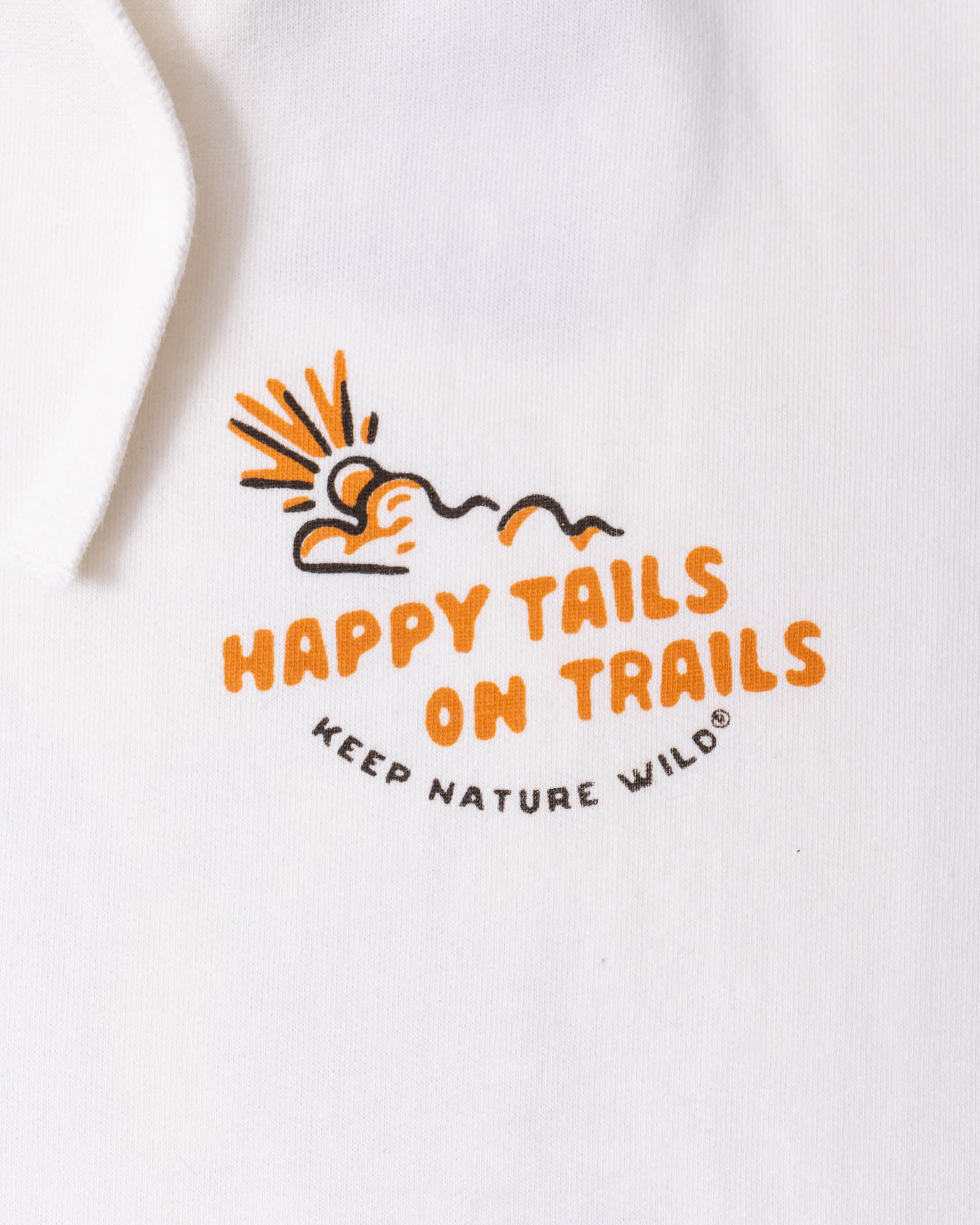 Happy Tails On Trails Zip-Up Hoodie | Natural