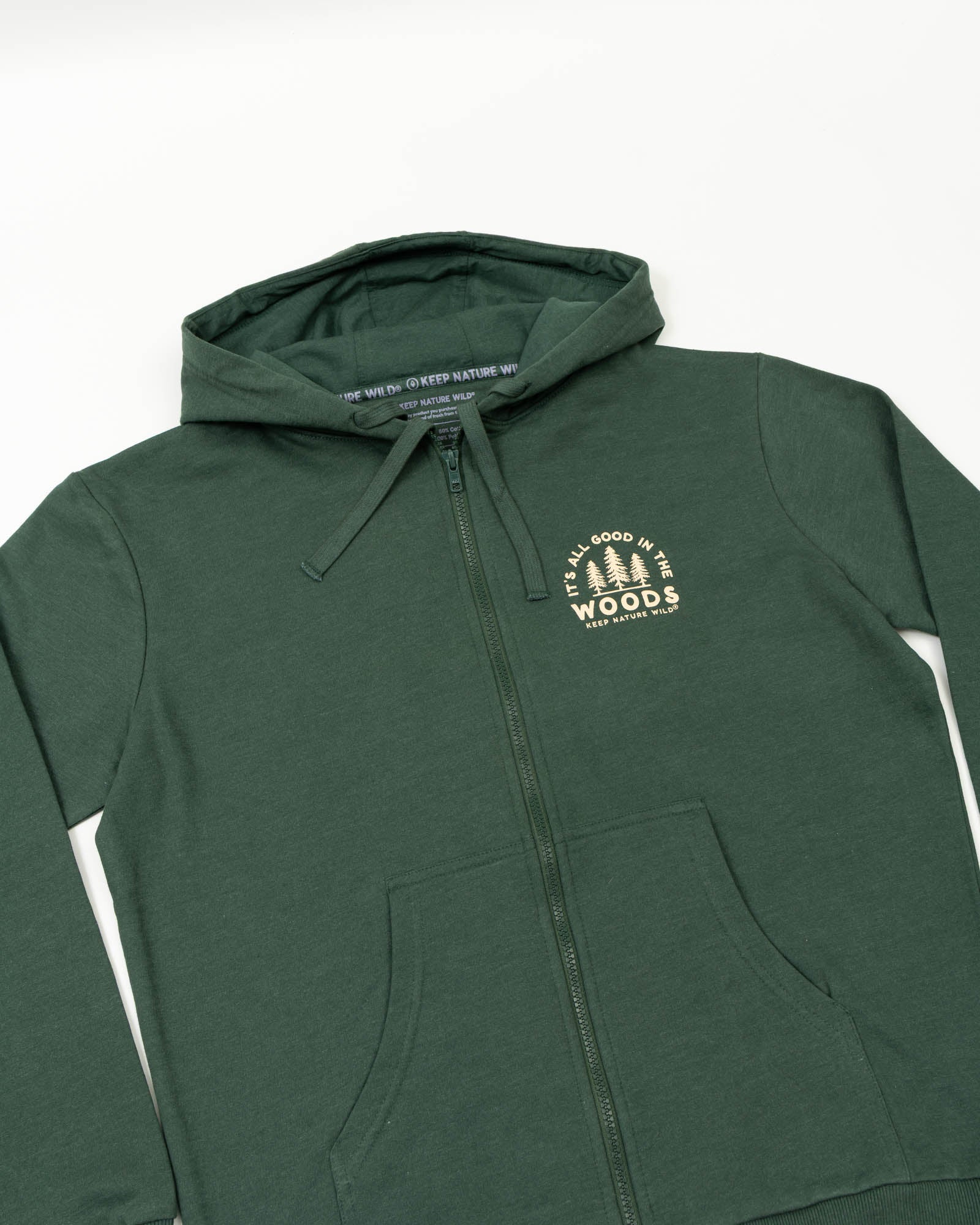 Good In The Woods Zip-Up Hoodie | Heather Forest