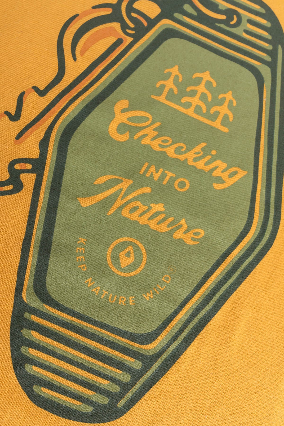 Checking Into Nature | Unisex Tee | Mustard