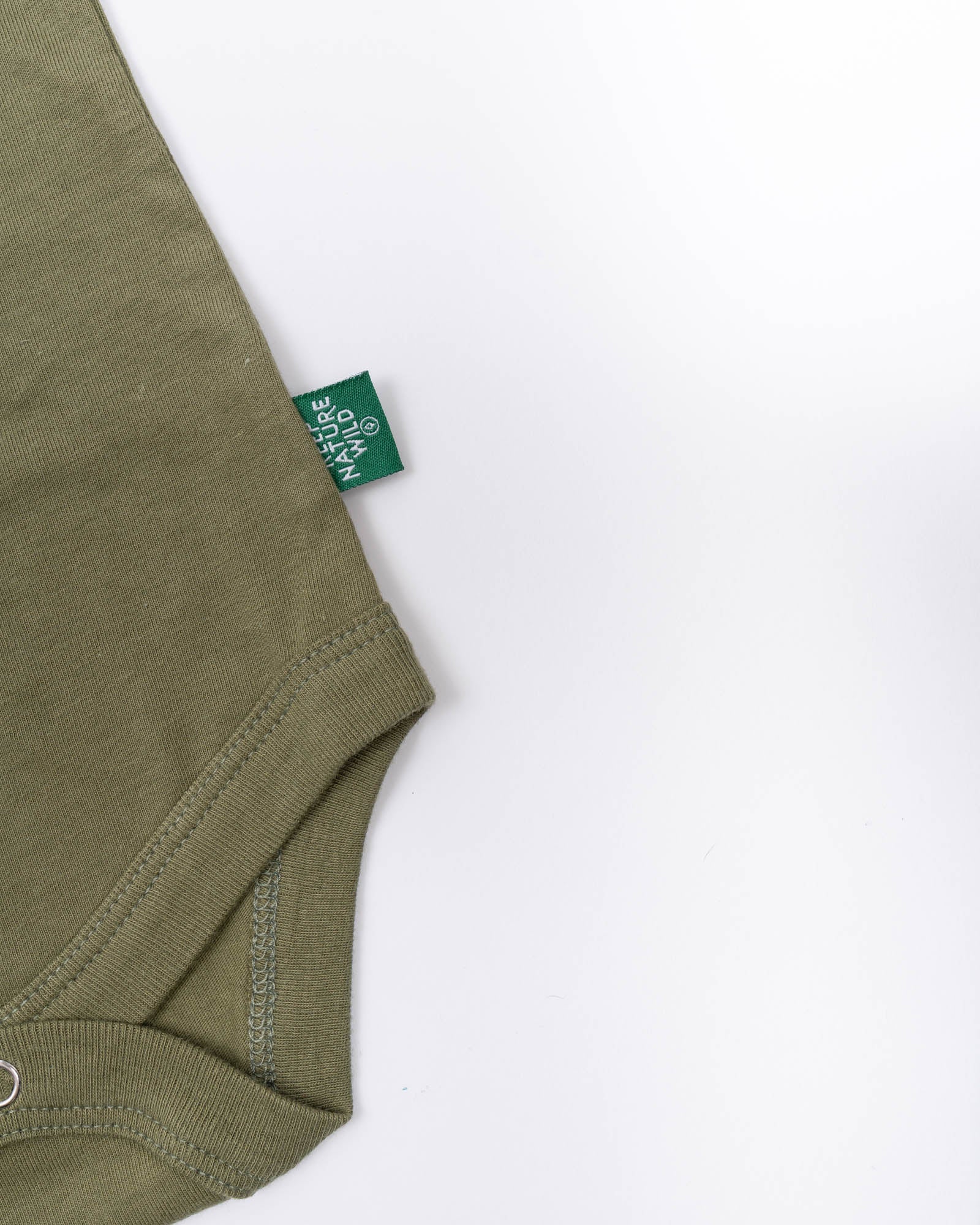 Happy Camper Bear Baby Bodysuit | Olive