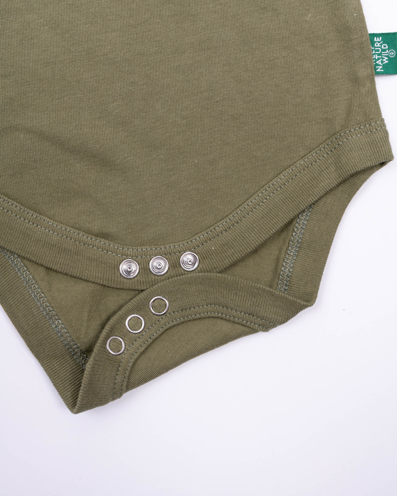 Happy Camper Bear Baby Bodysuit | Olive