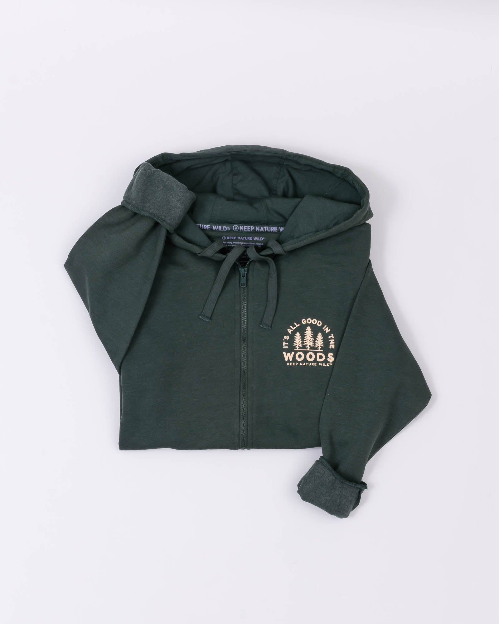 Good In The Woods Zip-Up Hoodie | Heather Forest