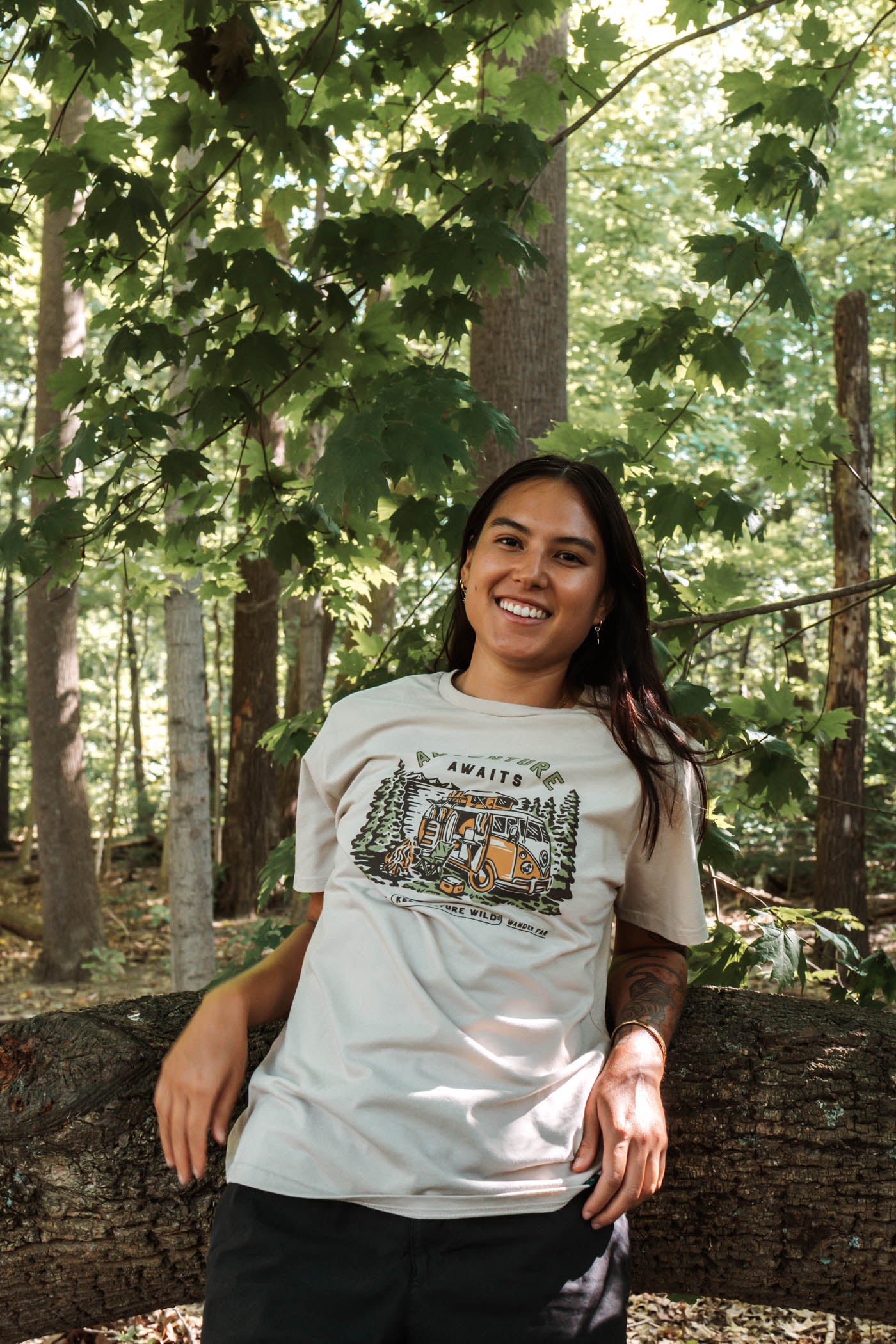 Adventure Awaits | Unisex Tee | Heather Tan