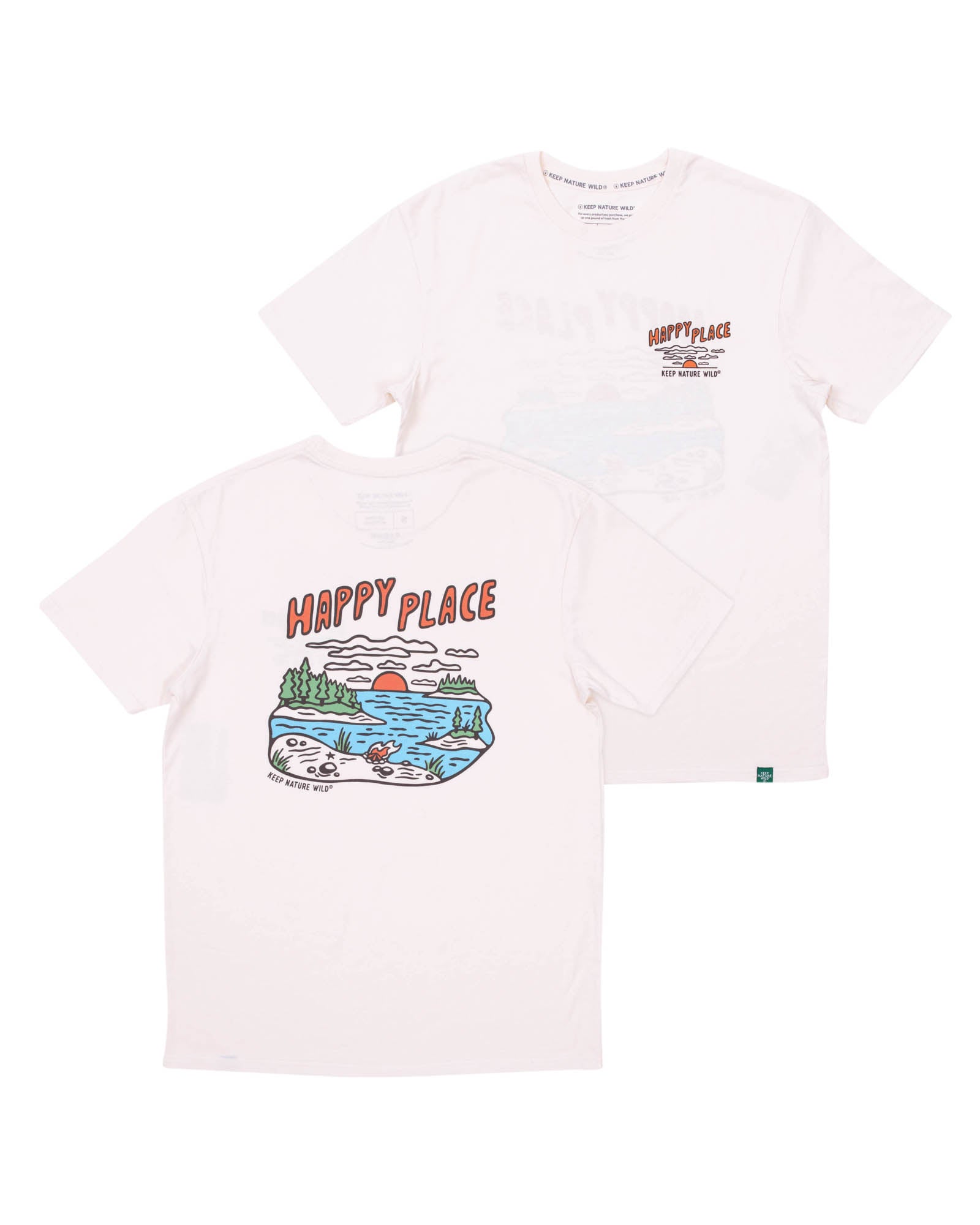 Happy Place Shoreline Unisex Tee | Natural