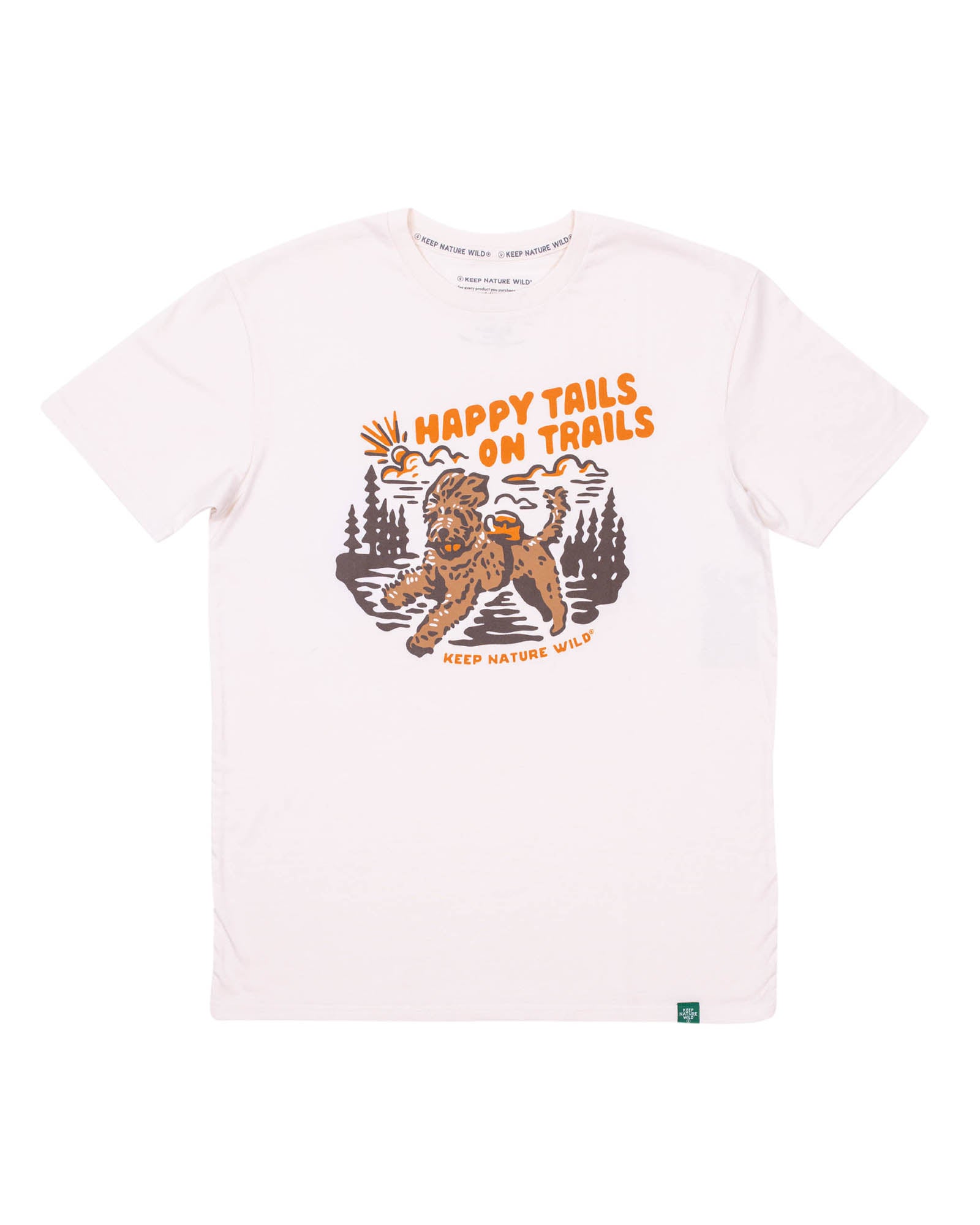 Happy Tails on Trails Forest Unisex Tee | Natural