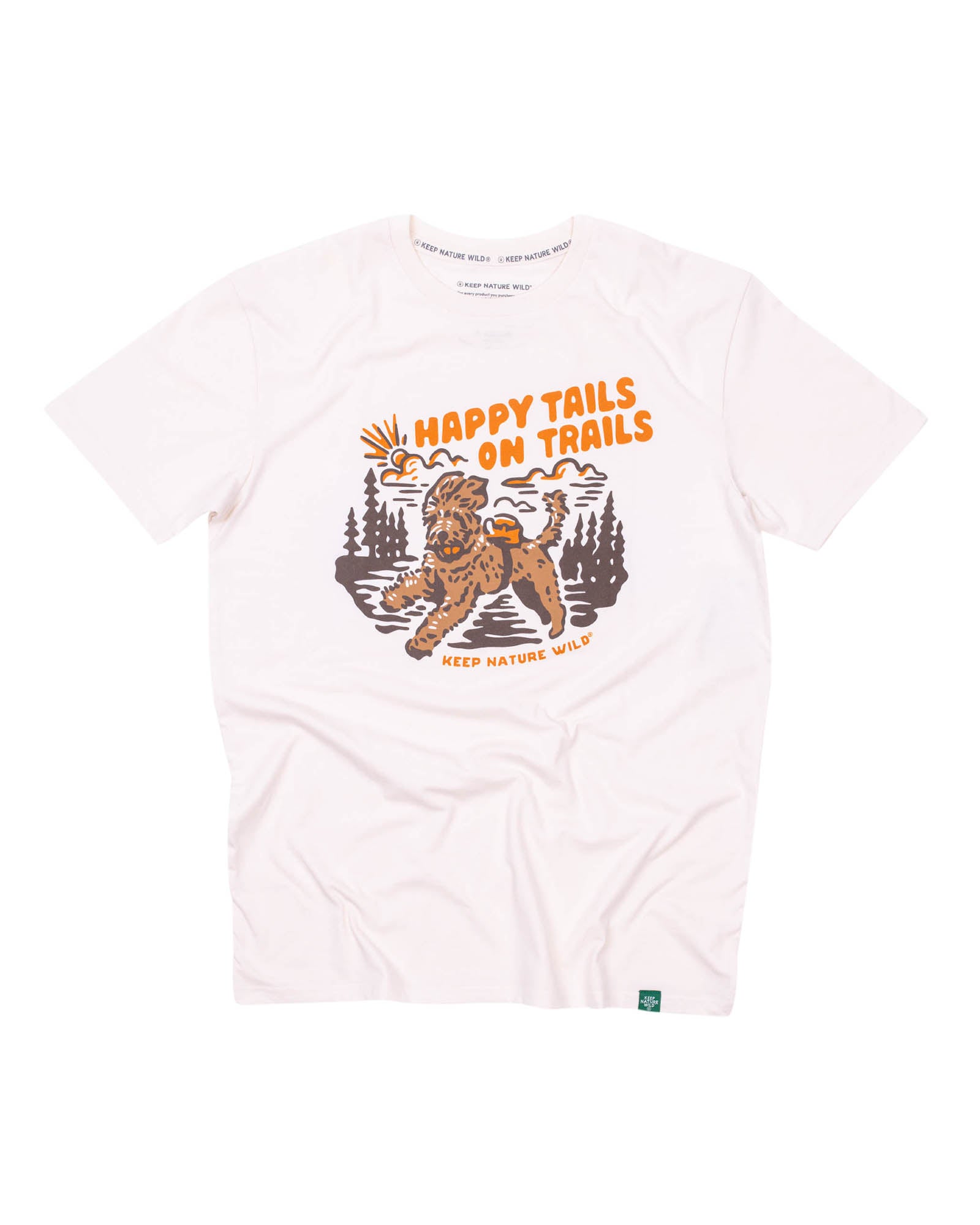 Happy Tails on Trails Forest Unisex Tee | Natural