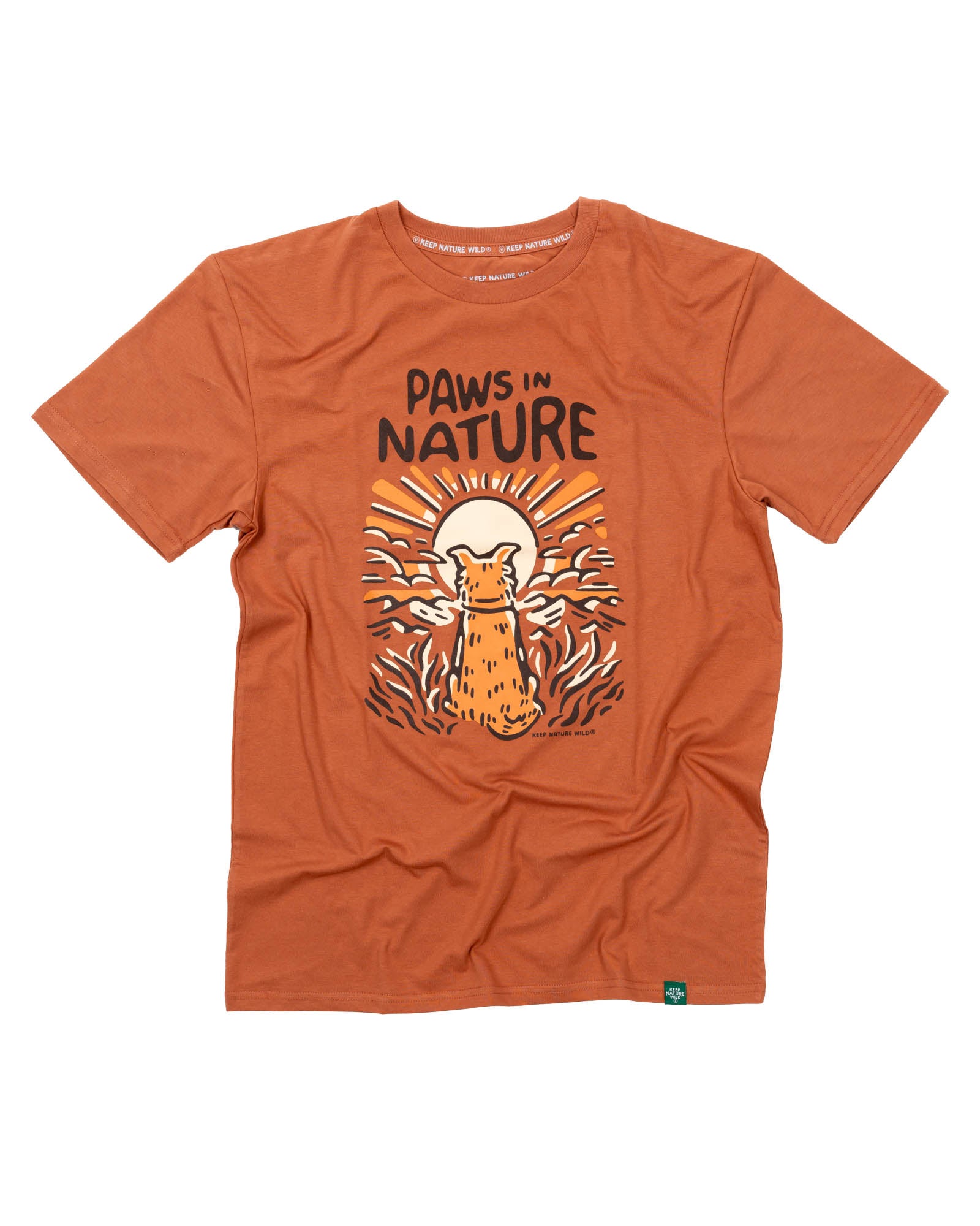 Dog Paws in Nature Unisex Tee | Redwood