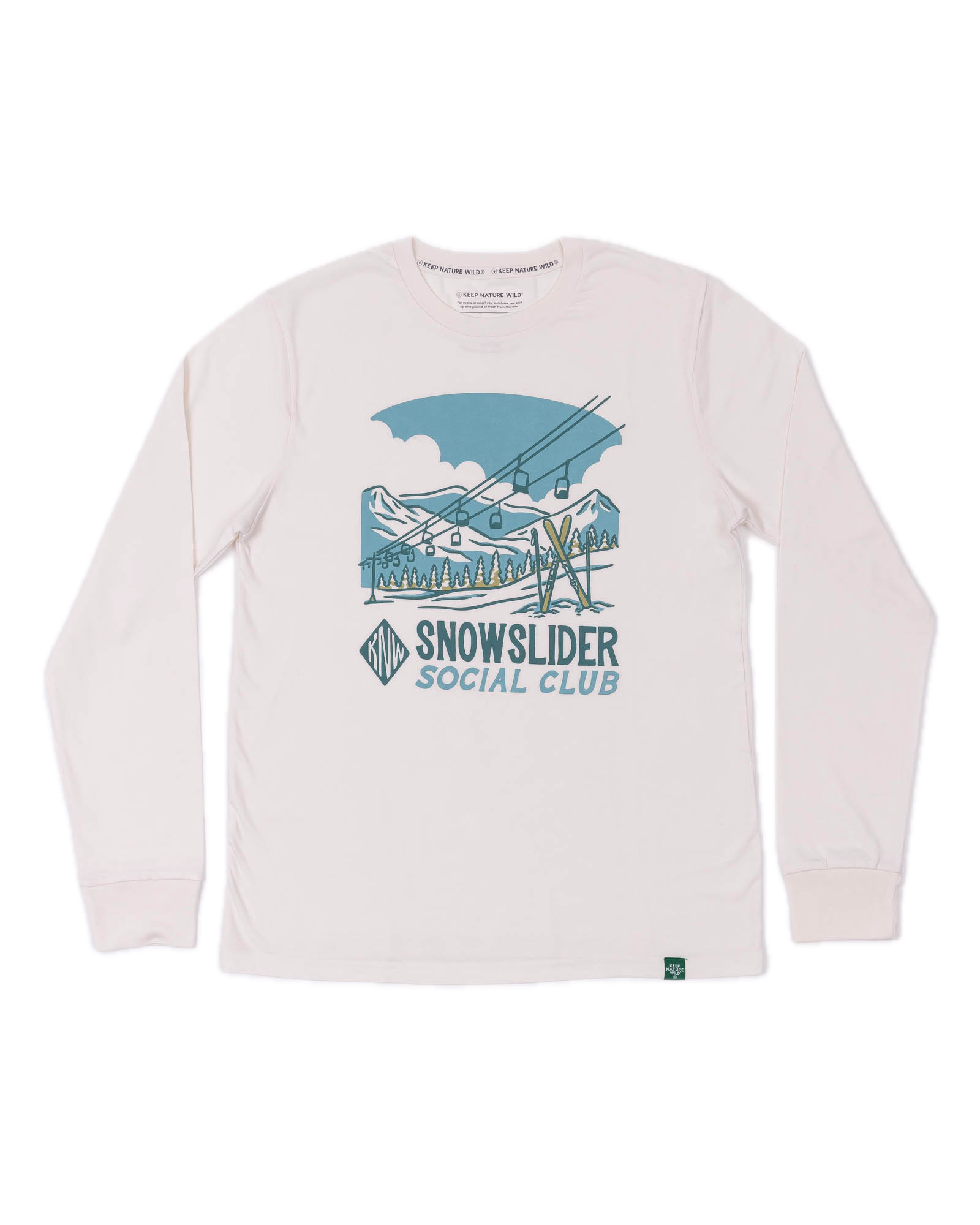 Snowslider Social Club Unisex Long Sleeve Shirt | Natural
