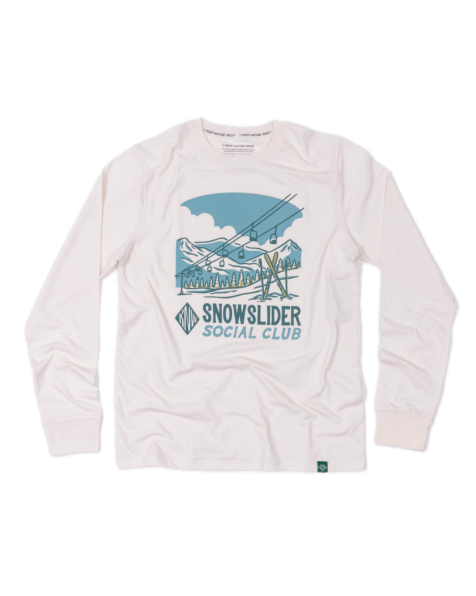 Snowslider Social Club Unisex Long Sleeve Shirt | Natural
