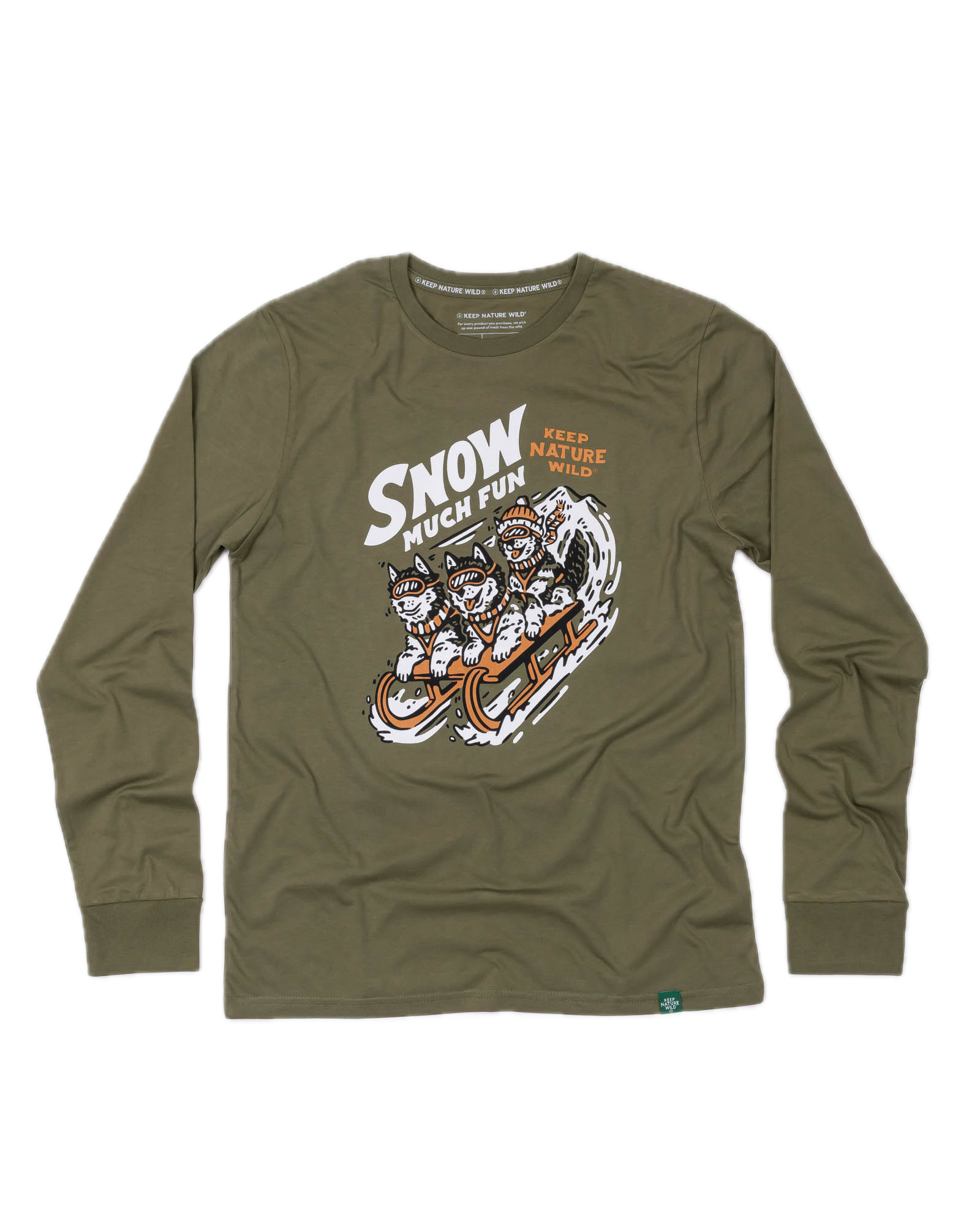 Snow Much Fun Unisex Long Sleeve Shirt | Olive