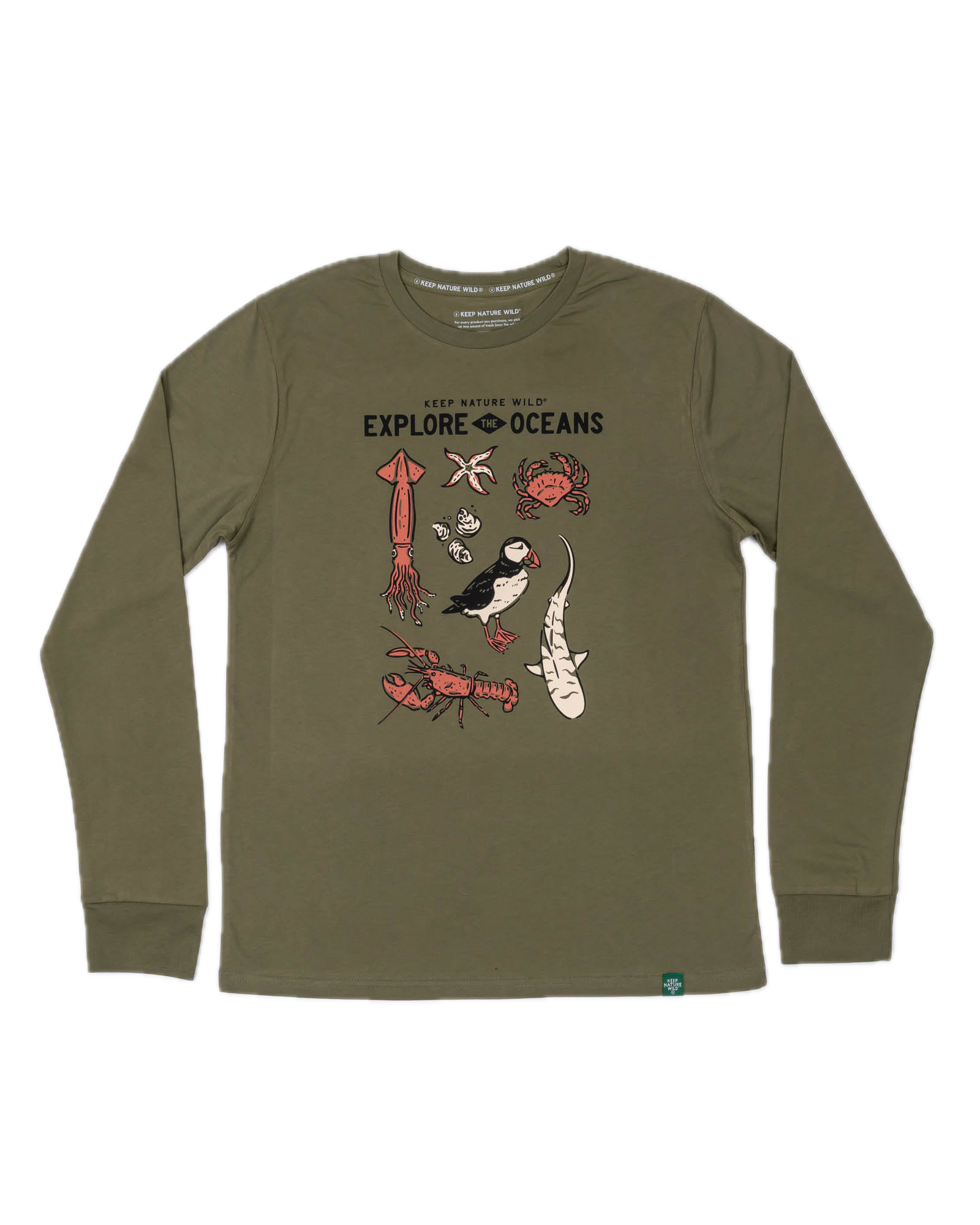 Nature Study East Coast Unisex Long Sleeve Shirt | Olive