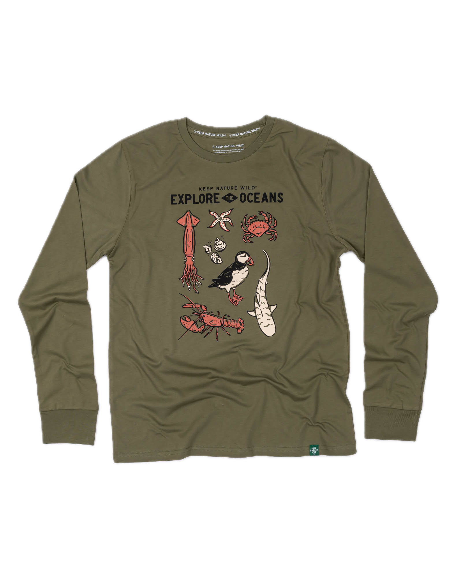 Nature Study East Coast Unisex Long Sleeve Shirt | Olive