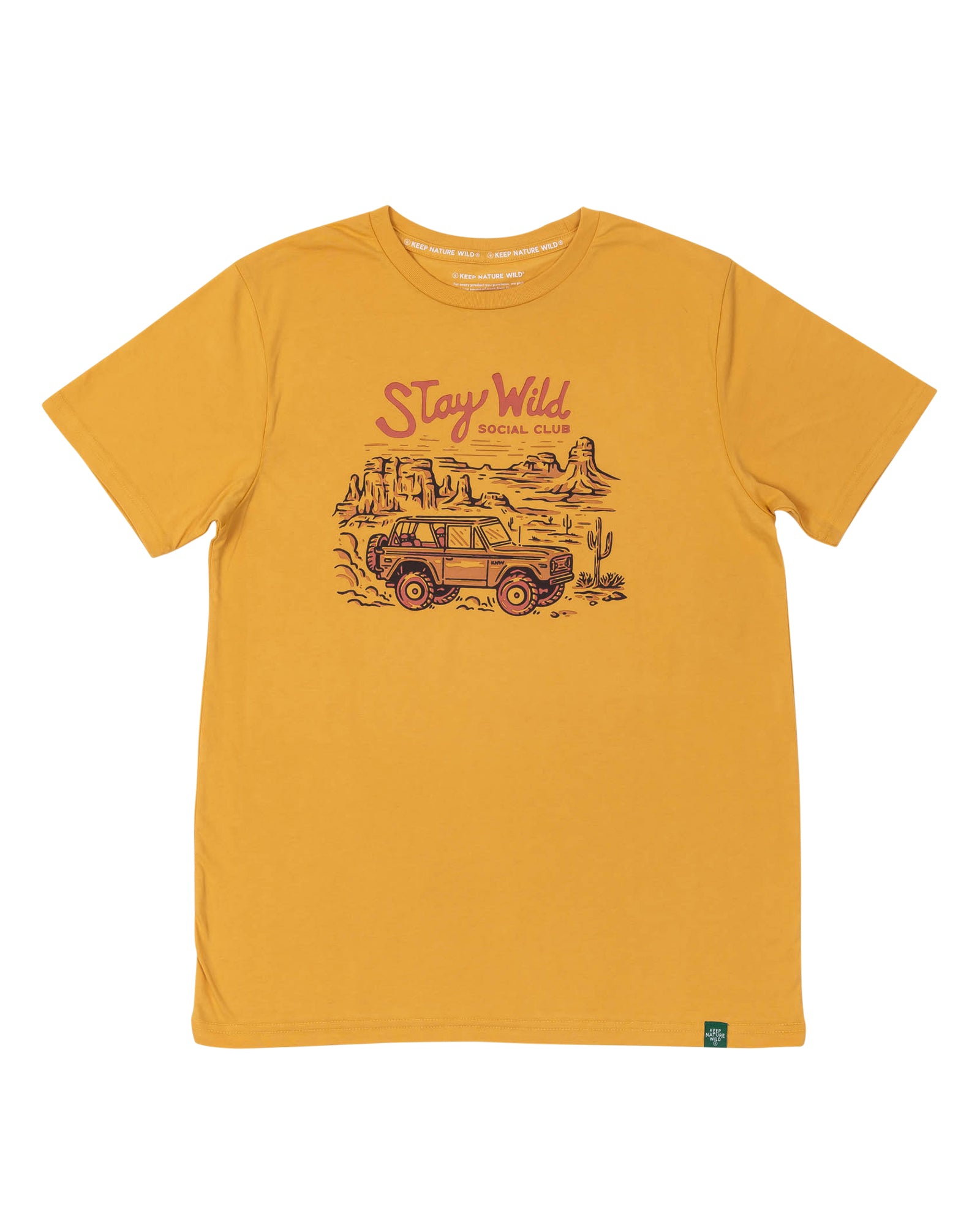 Stay Wild Social Club Unisex Tee | Mustard