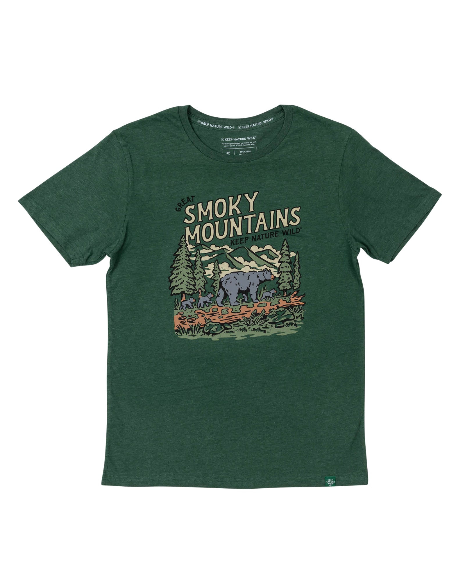 Smoky Mountain Bears Unisex Tee | Heather Forest