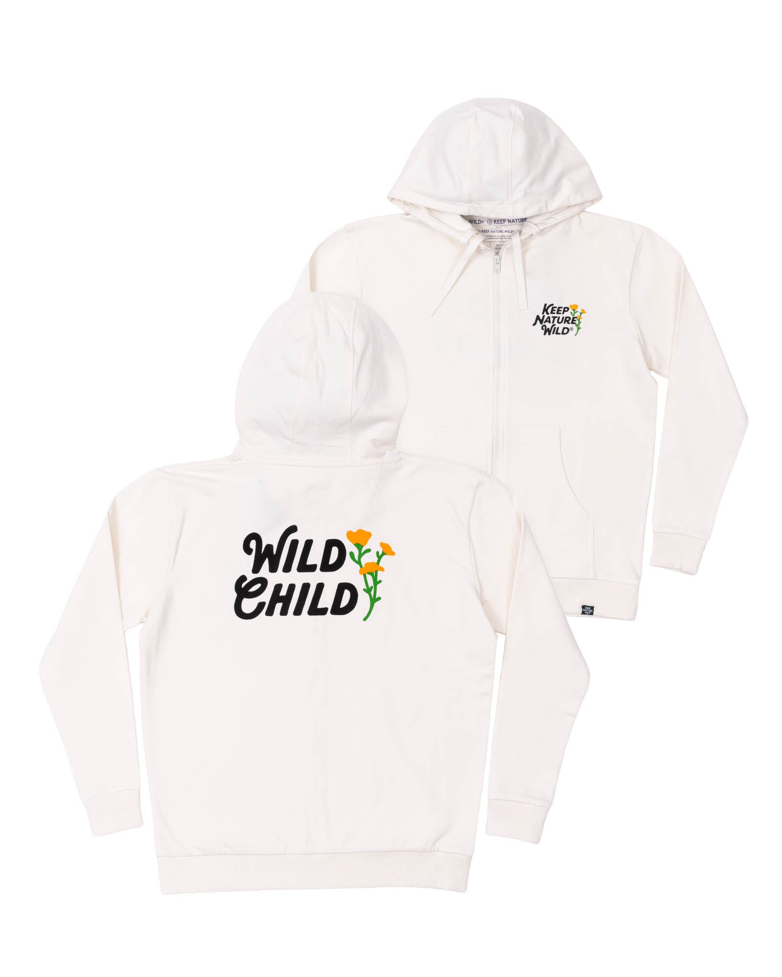 Wild Child Zip-Up Hoodie | Natural