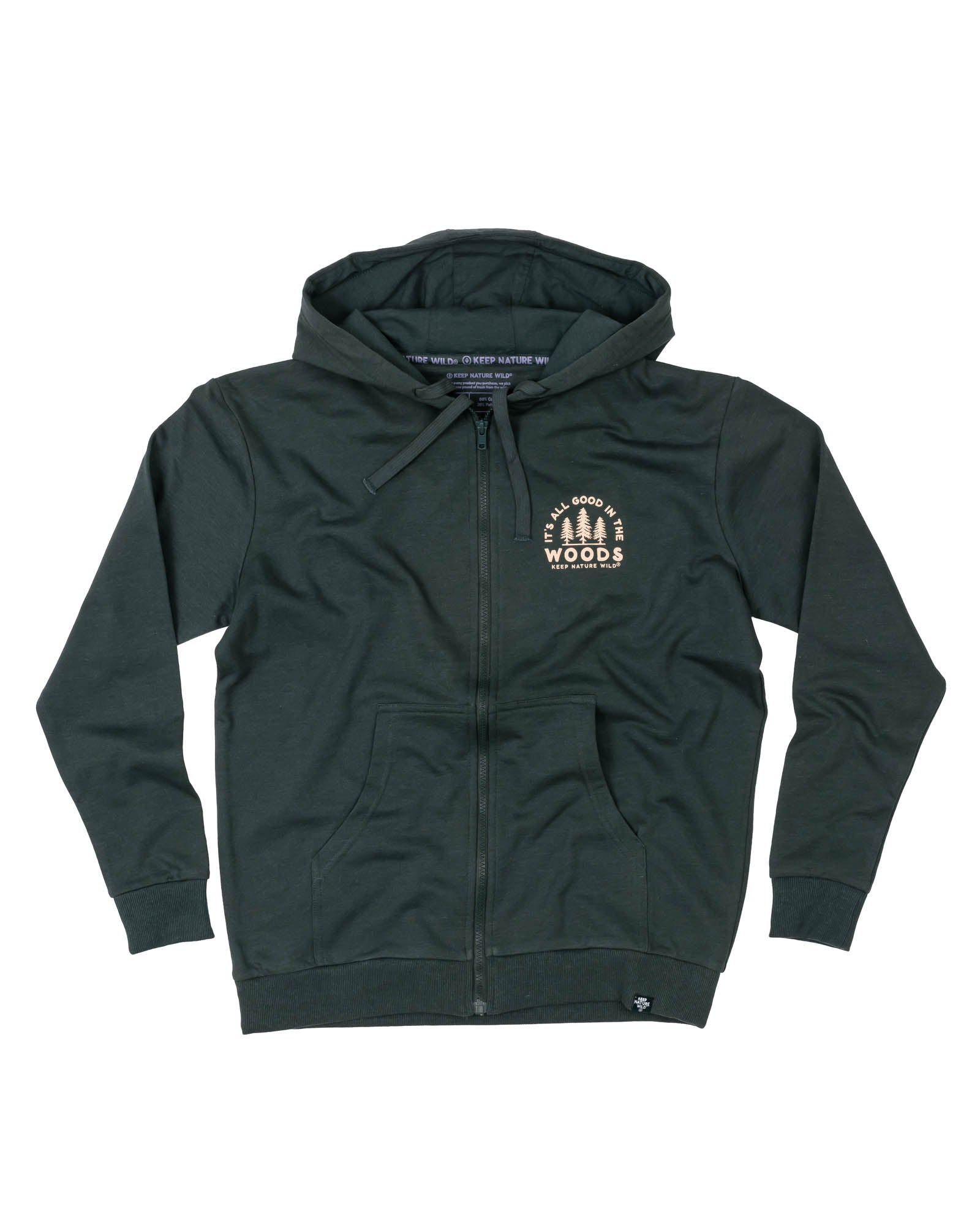 Good In The Woods Zip-Up Hoodie | Heather Forest
